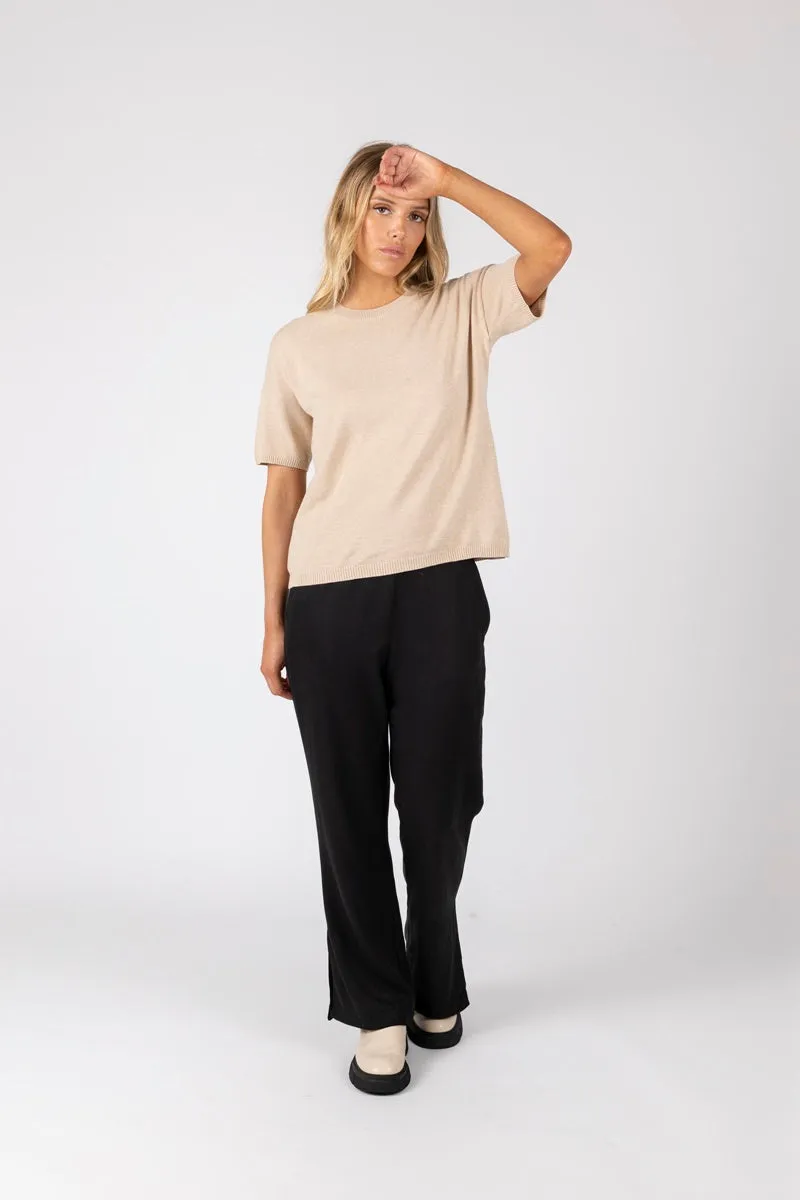 Marlow - Edit Knit Tee - Alabaster