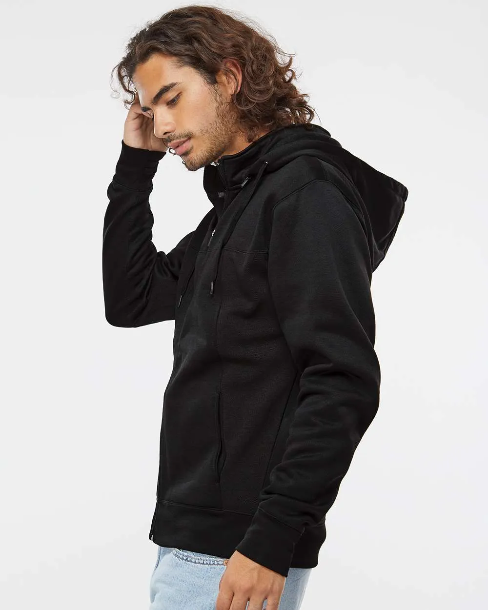 Men's Poly-Tech Zip Hooded Sweatshirt