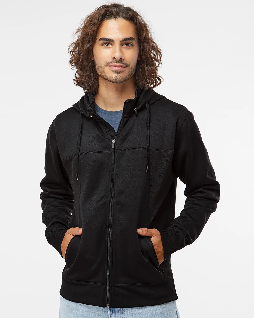 Men's Poly-Tech Zip Hooded Sweatshirt