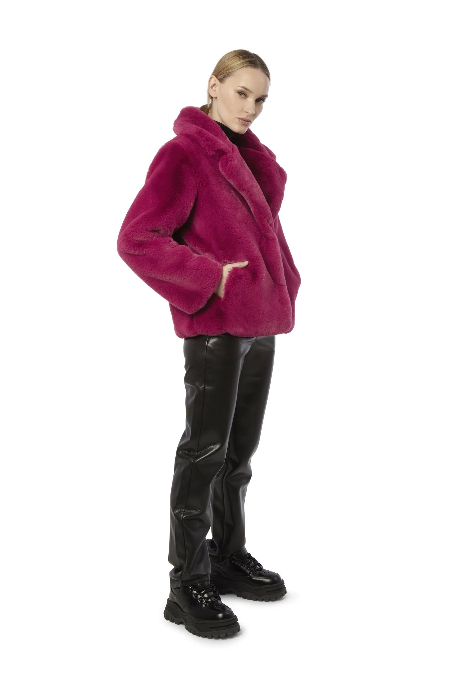 MILLY COAT - RASPBERRY