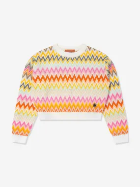 Missoni Girls Wool Zigzag Jumper in Multicolour