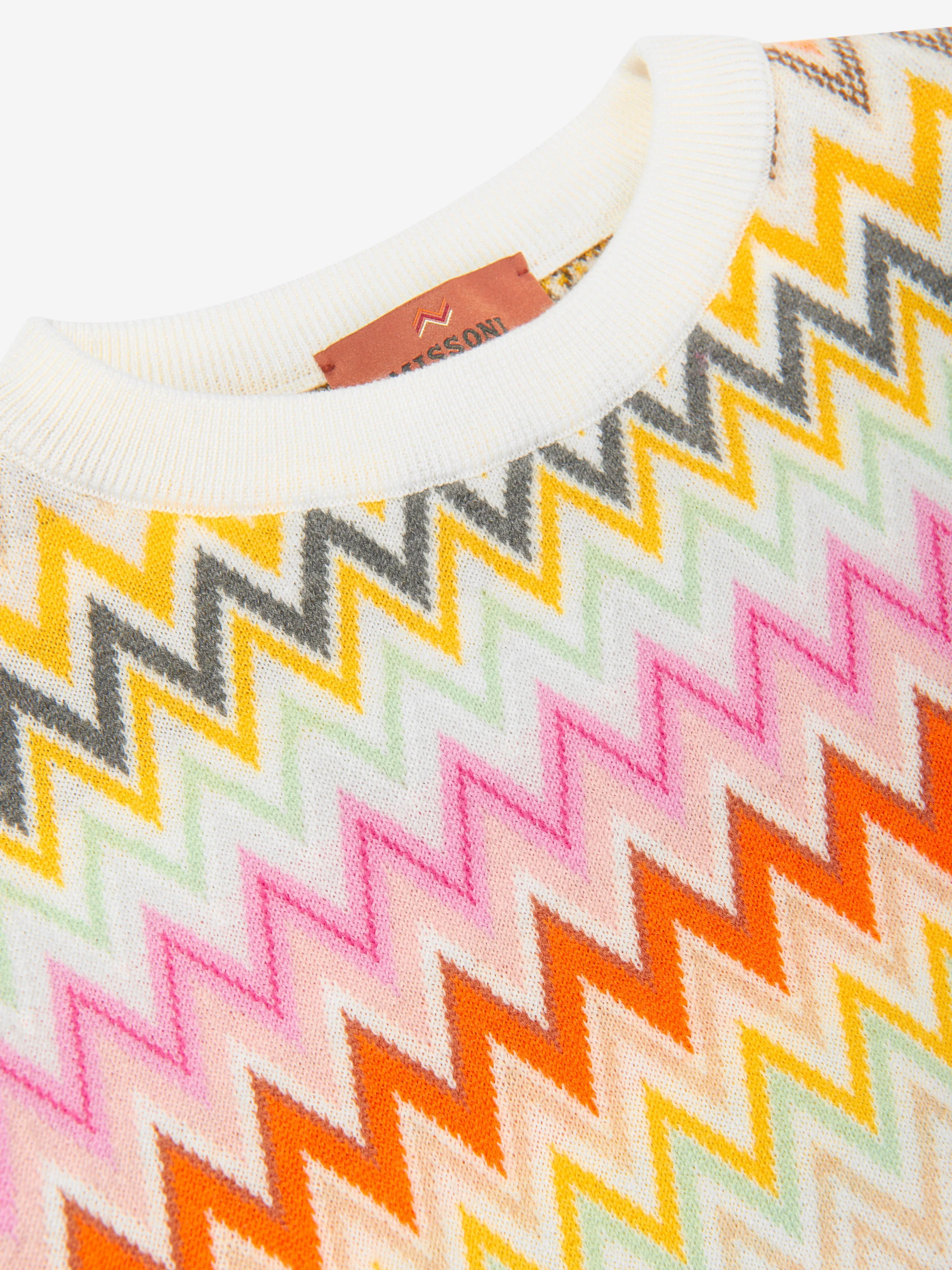 Missoni Girls Wool Zigzag Jumper in Multicolour