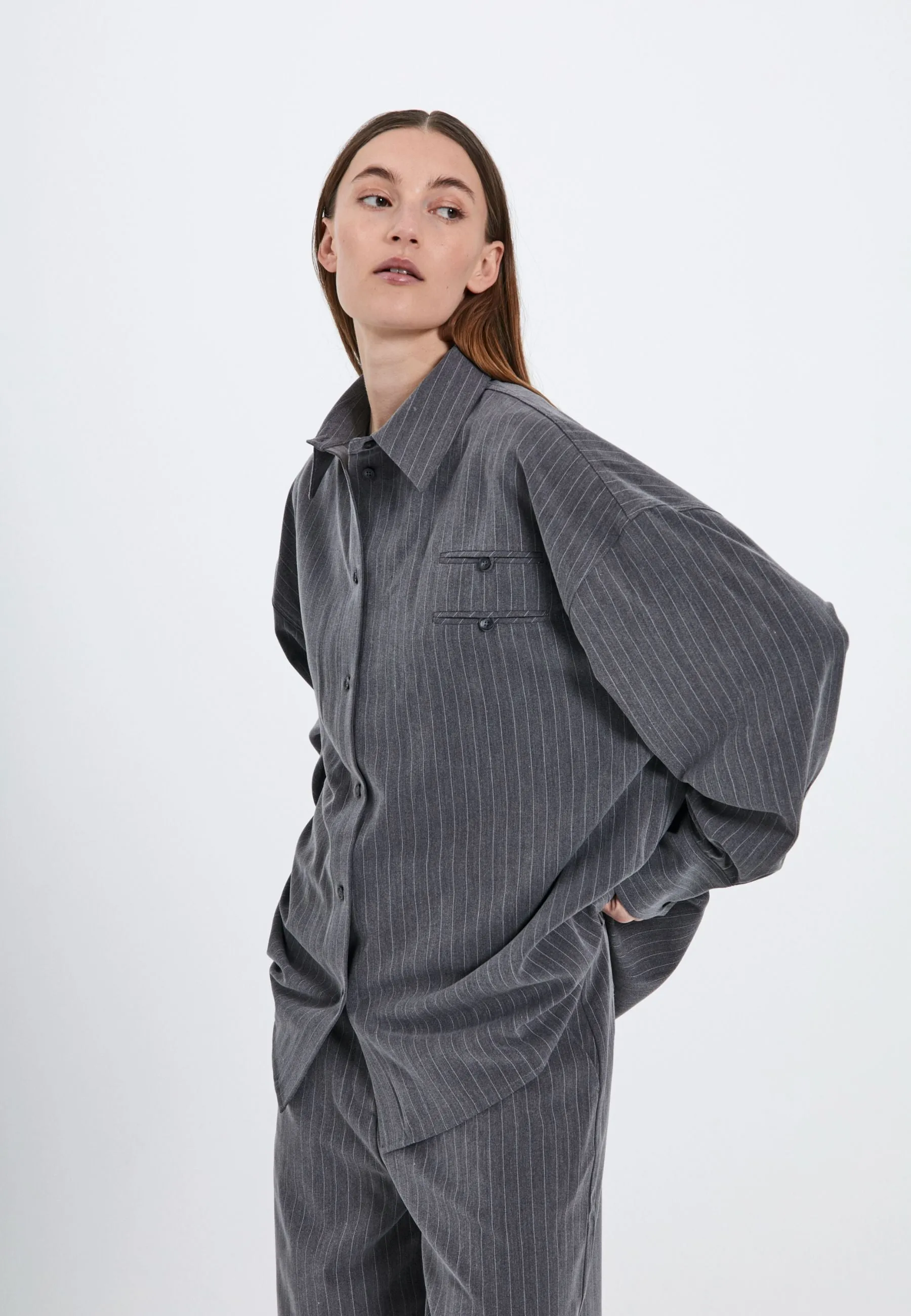 Neo pinstripe shirt - Grey pinstripe