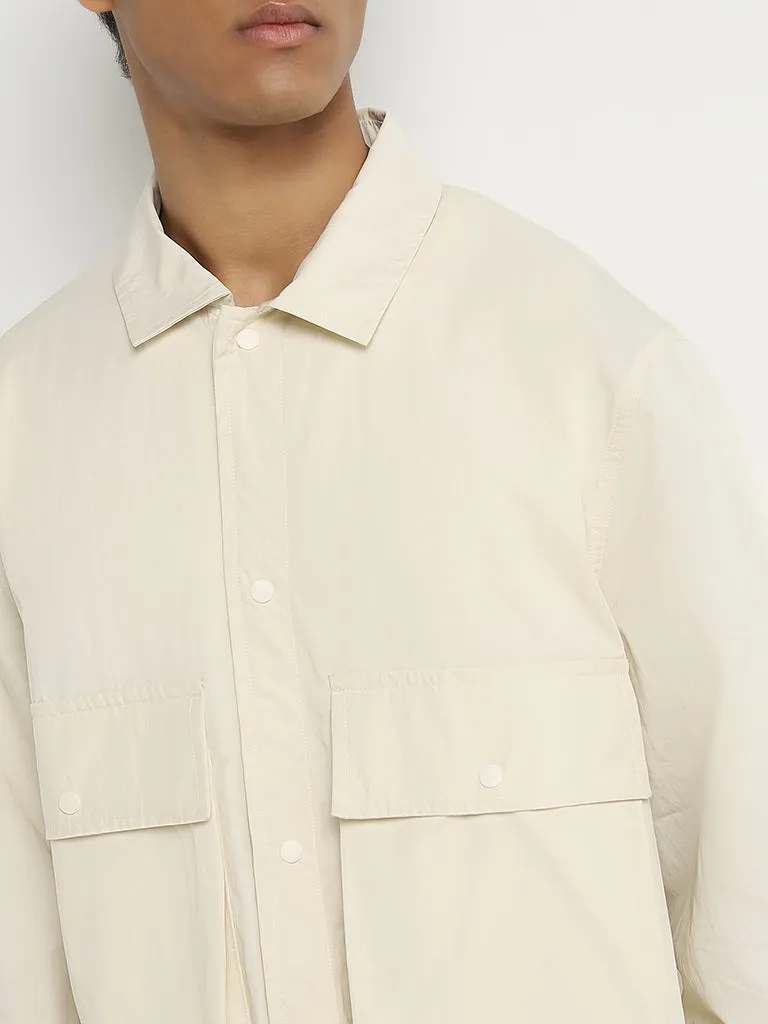 Nuon Off-White Relaxed-Fit Jacket