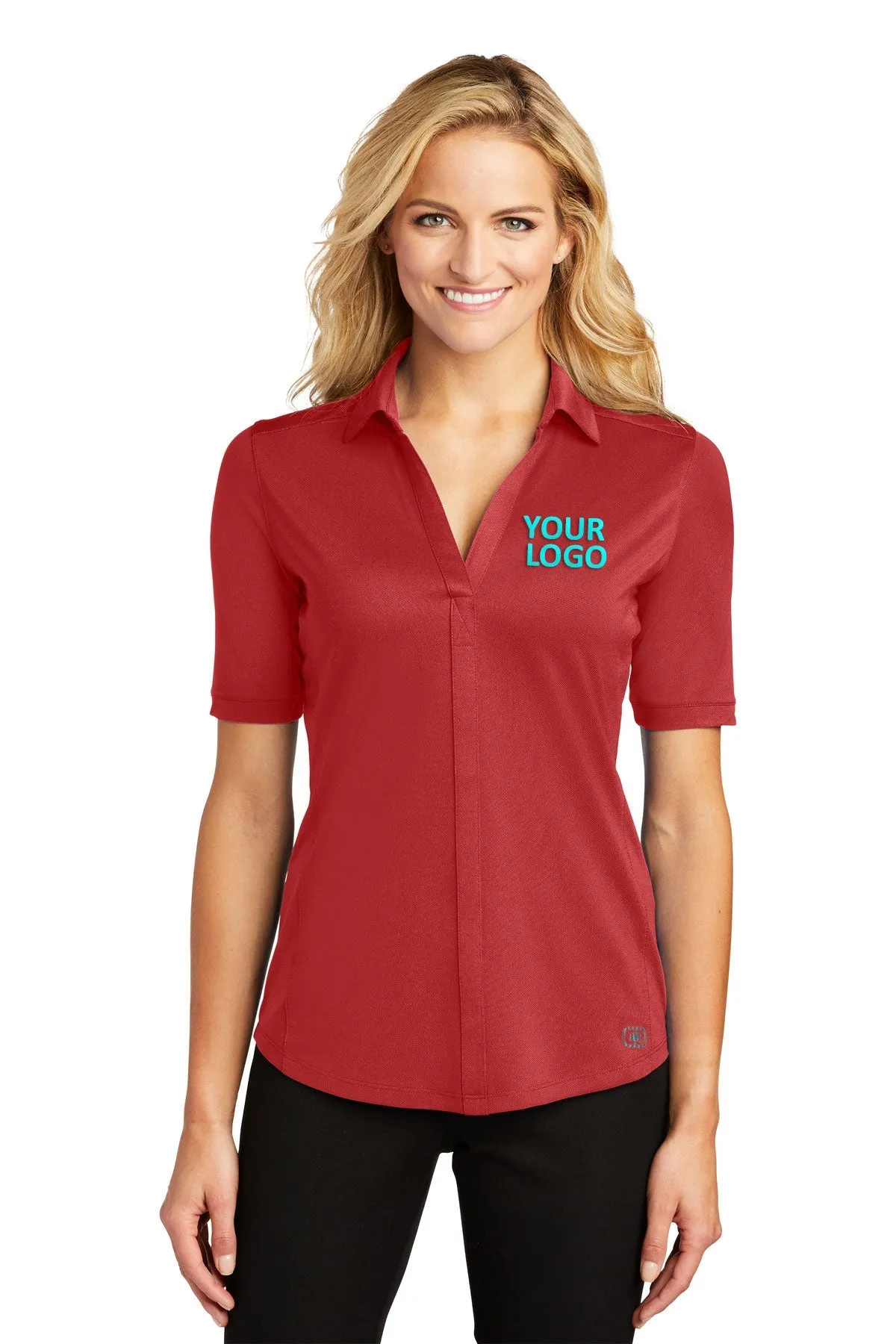 OGIO Ladies Metro Customized Polos, Ripped Red