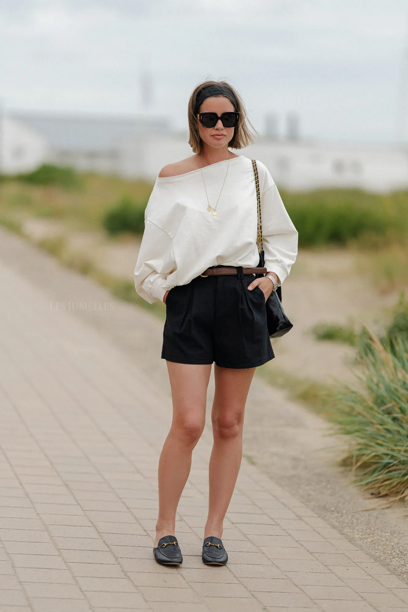 Olga off shoulder sweater ecru