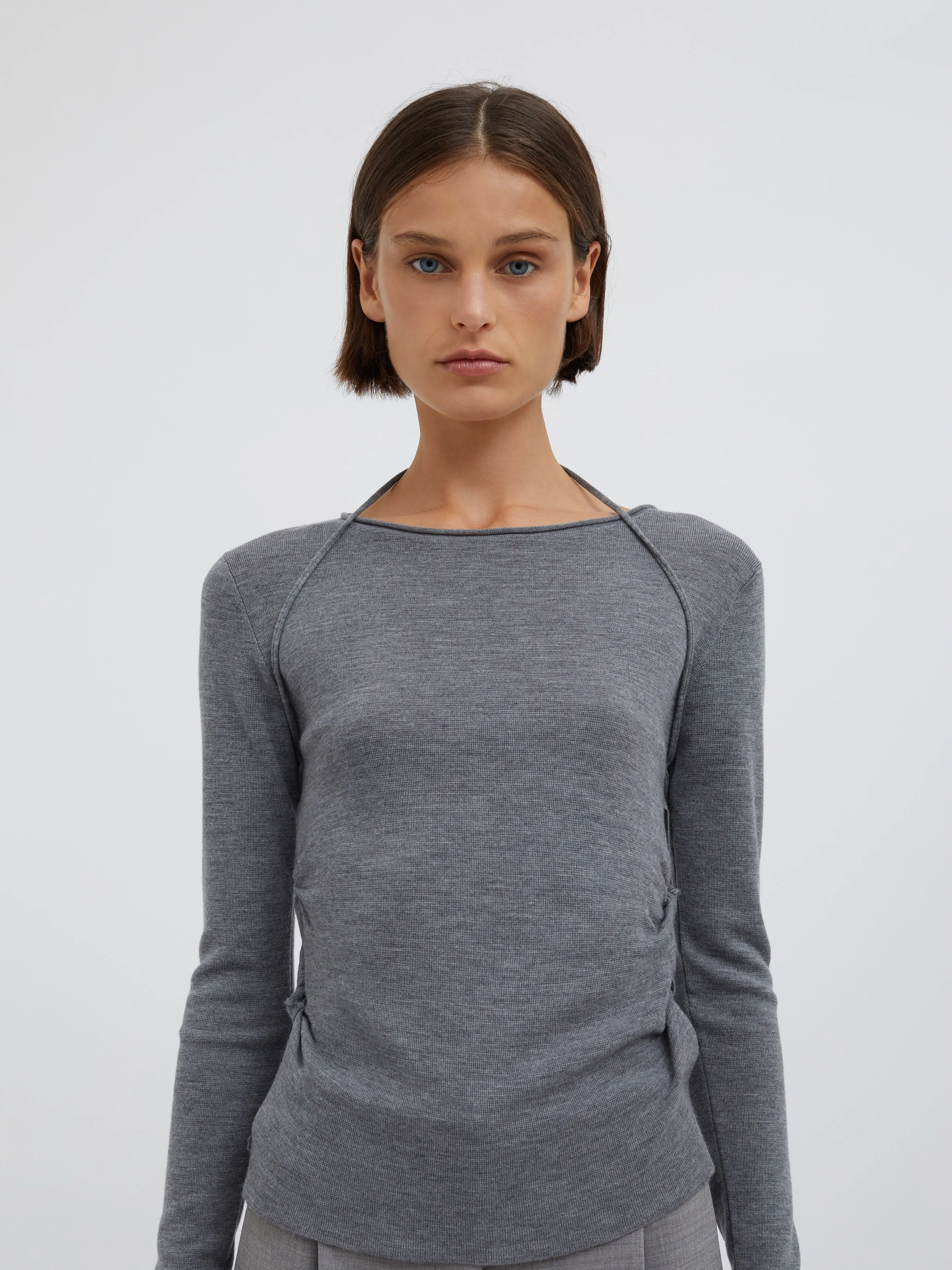 Open Twist Knitted Long Sleeve Top