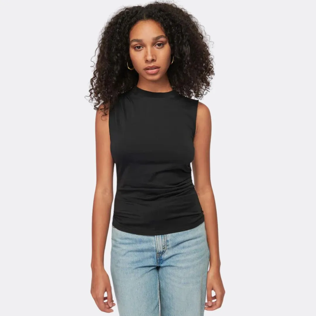 Paz Draped Muscle Tee (Black)