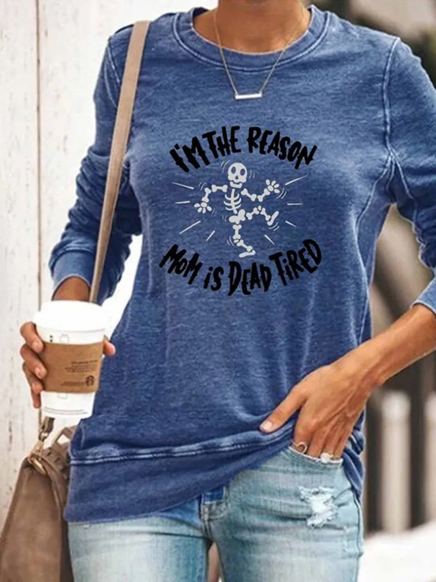 Printed Loose Long Sleeve T-Shirt