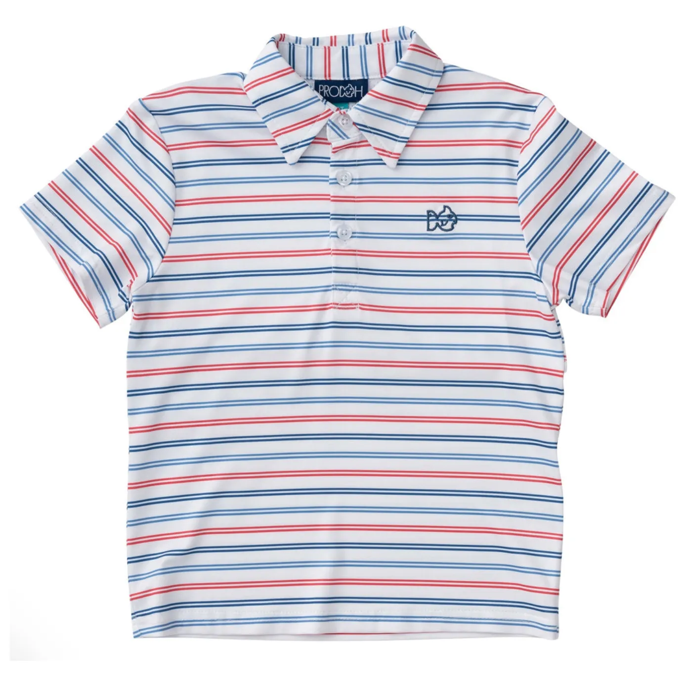 Pro Performance Polo in USA Stripe