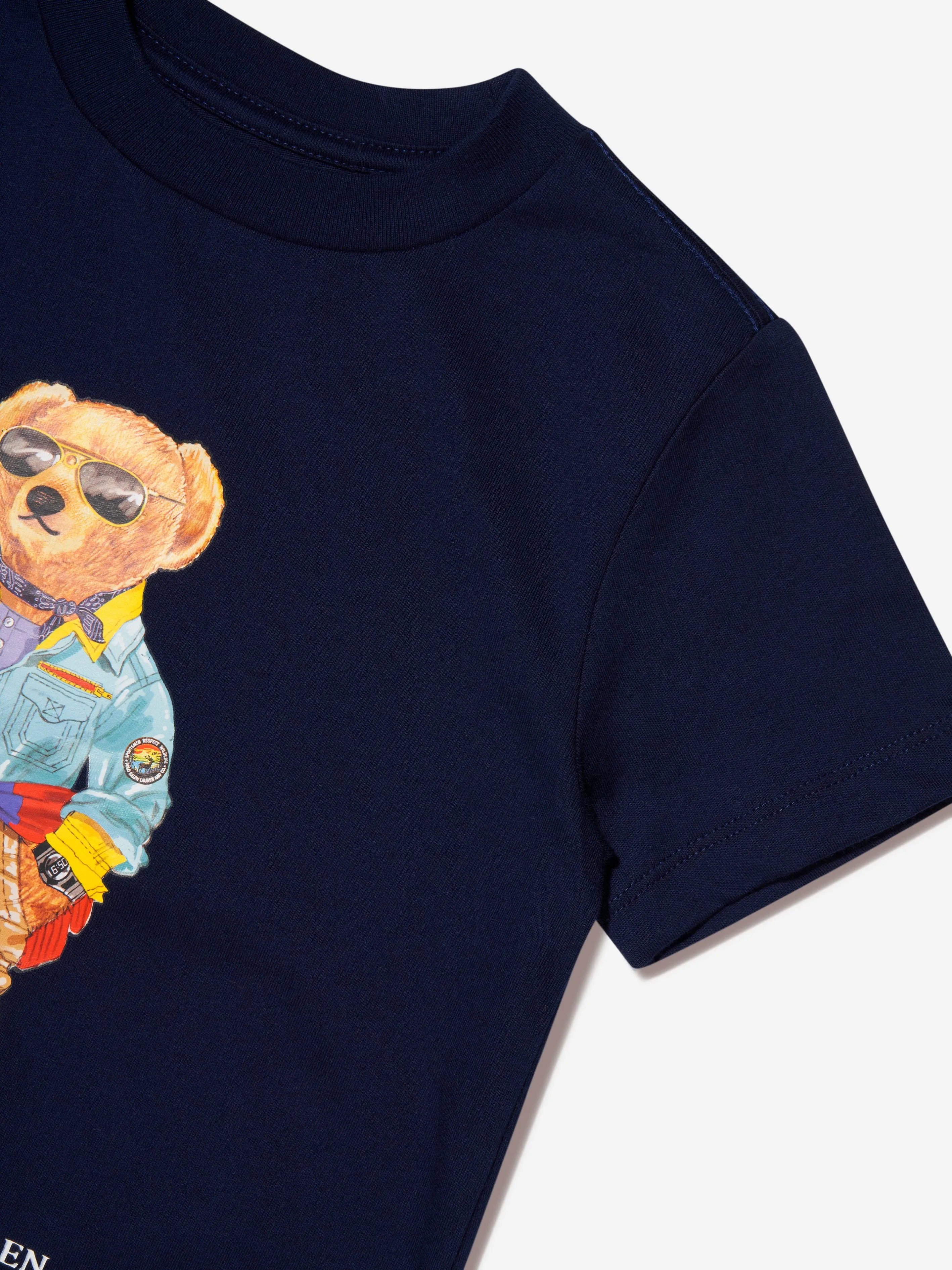 Ralph Lauren Boys Bear T-Shirt in Navy