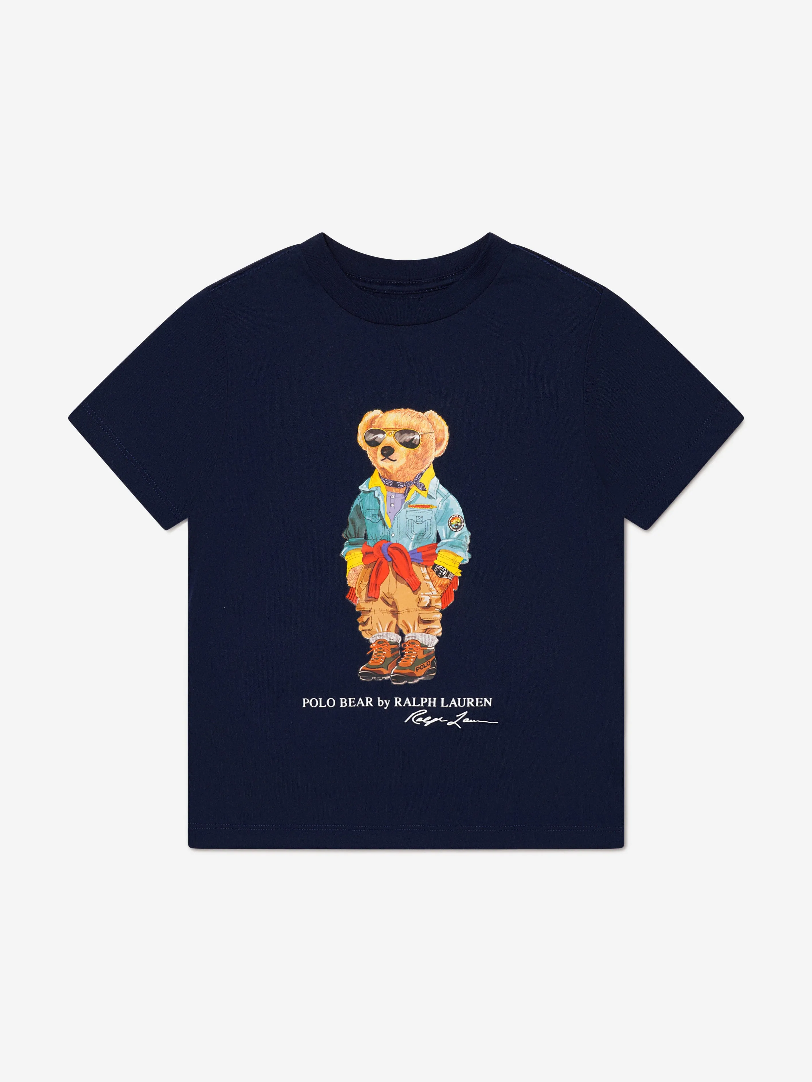 Ralph Lauren Boys Bear T-Shirt in Navy