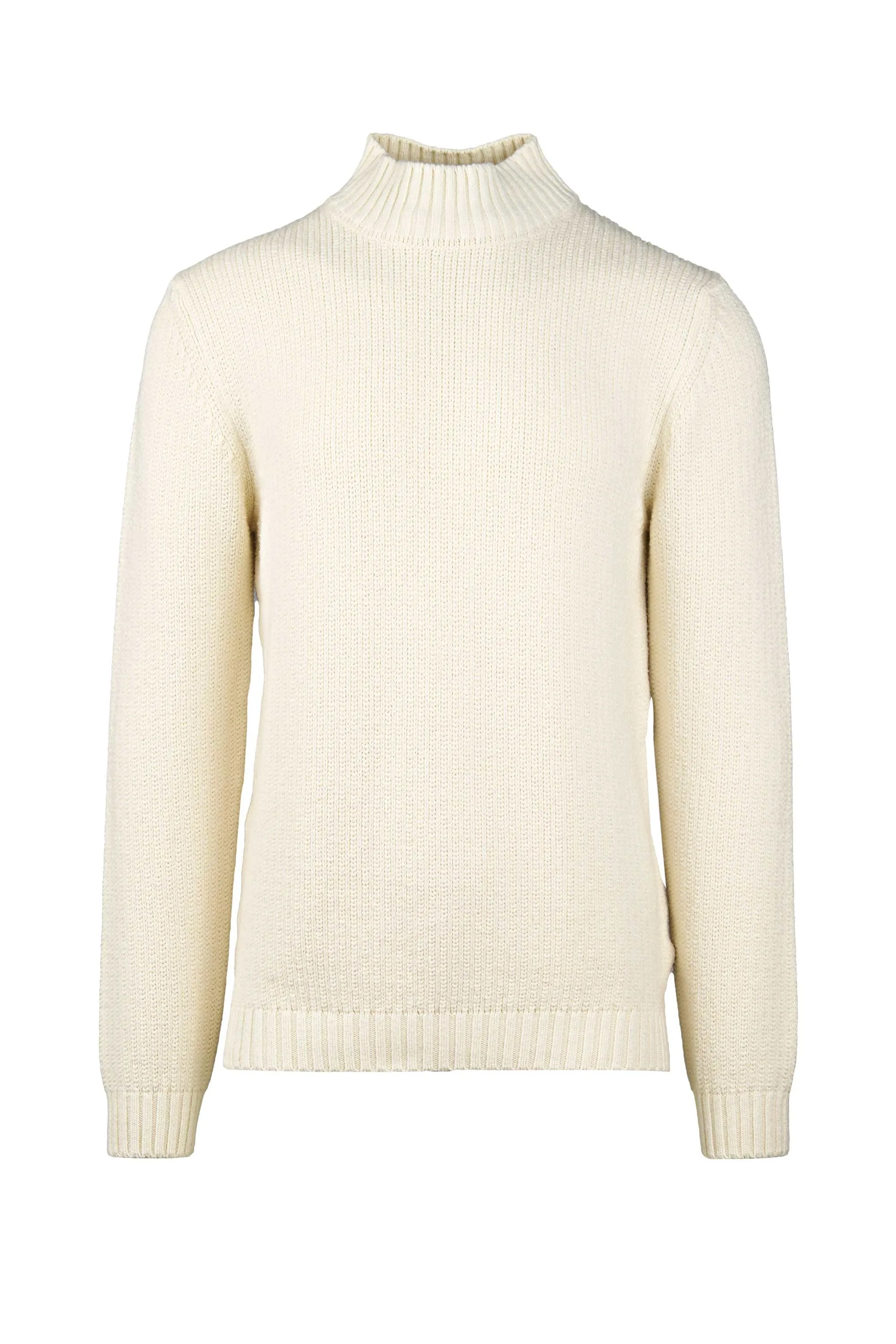 Ribbed Half-Neck Sweater