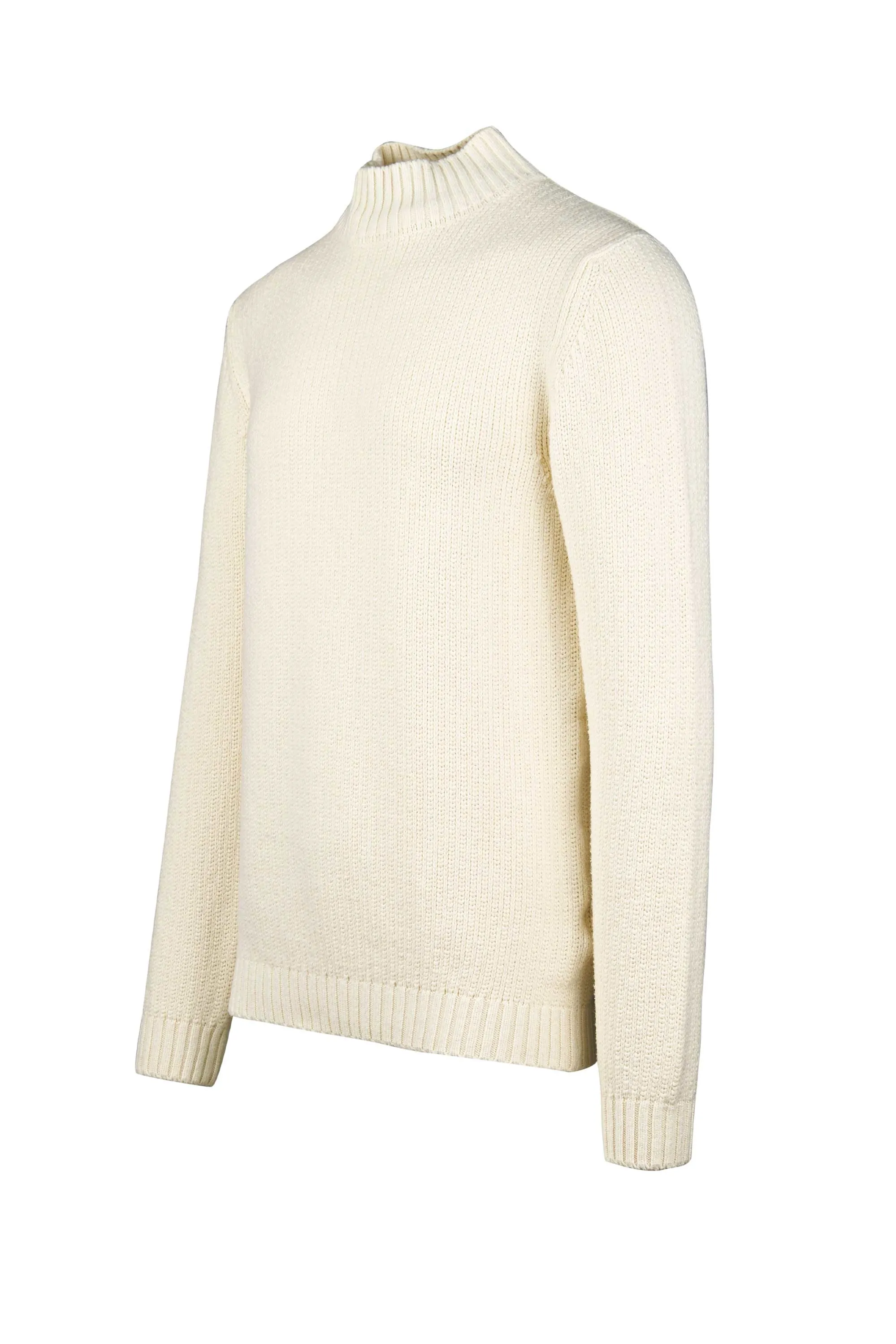 Ribbed Half-Neck Sweater