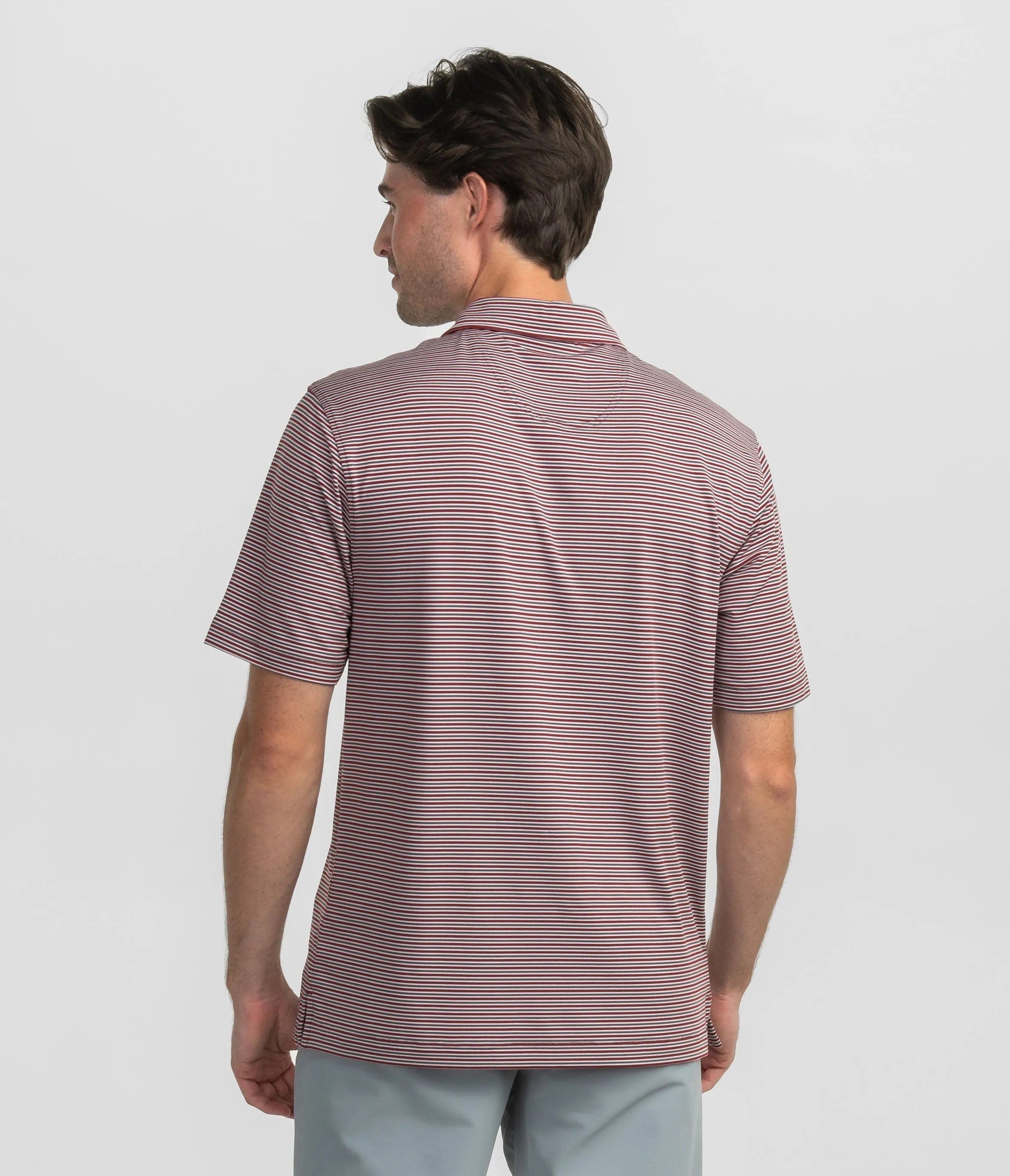 Scoreboard Stripe Polo - Red Coal