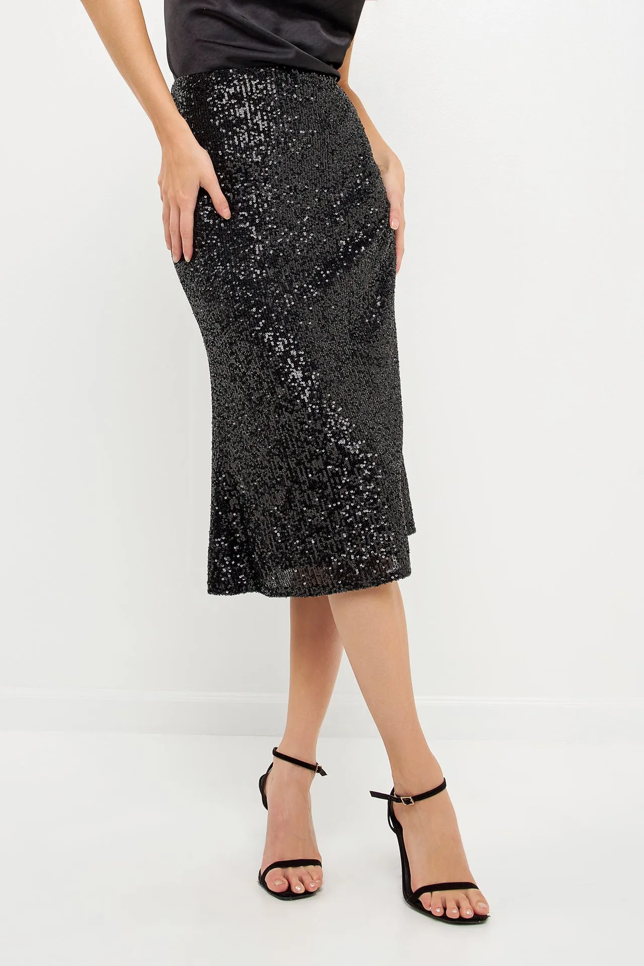 Sequins Midi Skirt