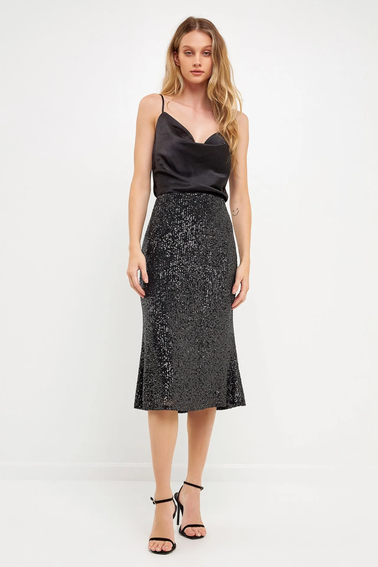 Sequins Midi Skirt