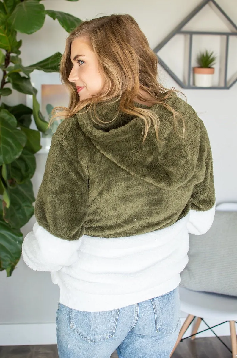 Sherpa Hoodie | Olive