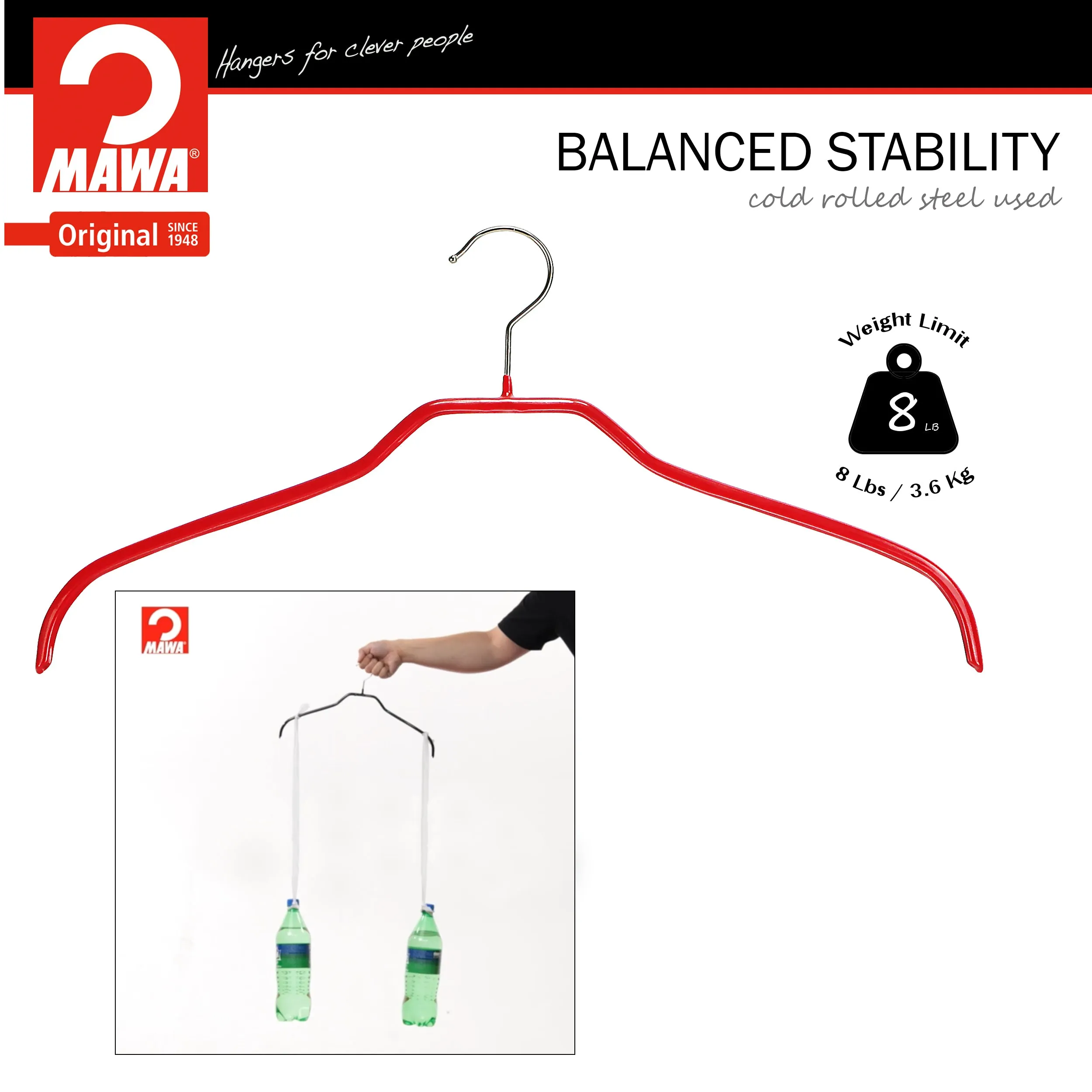 Silhouette Shirt Hanger, 41F, New Red