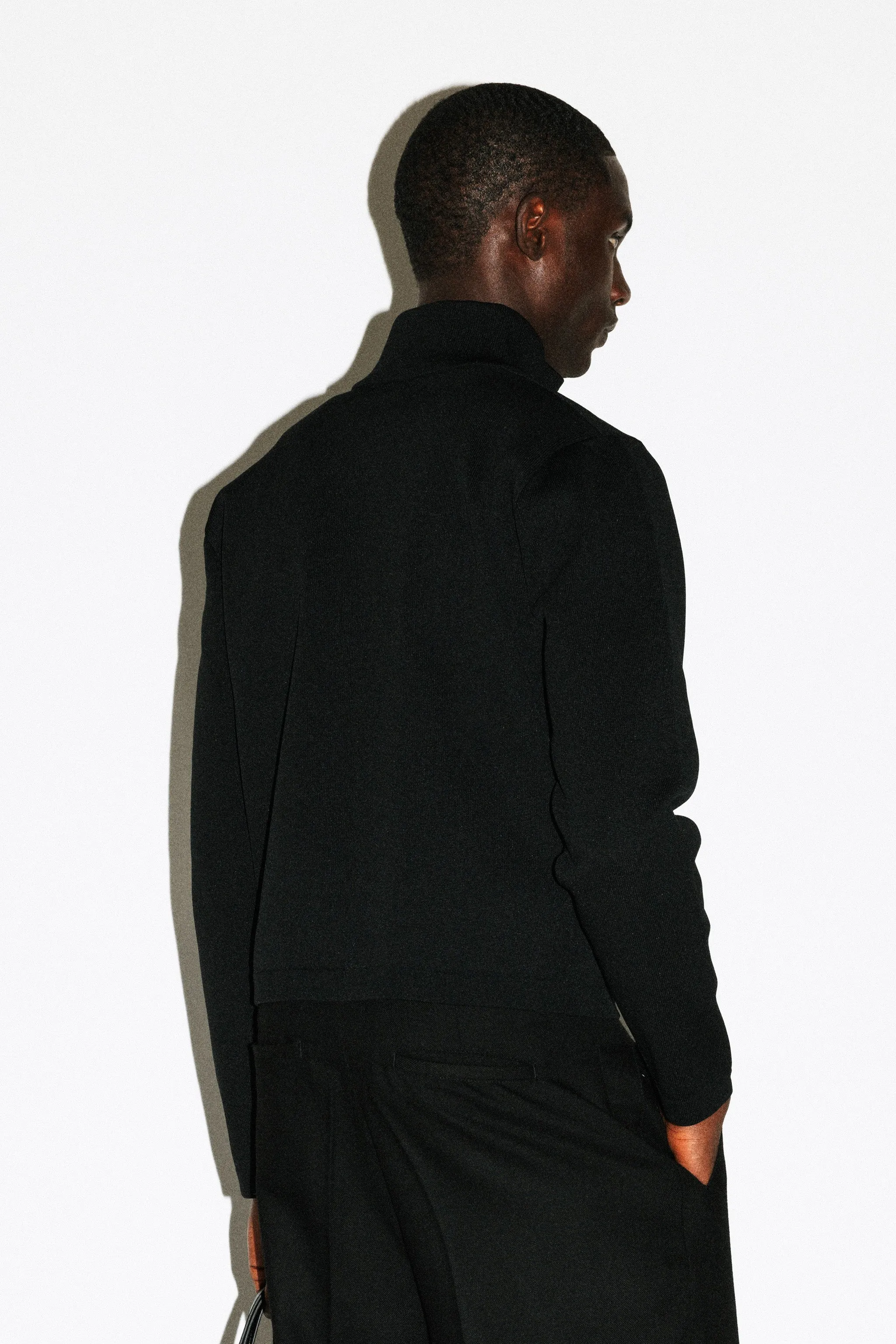 Silverado Slim Zip Cardigan  |  Black