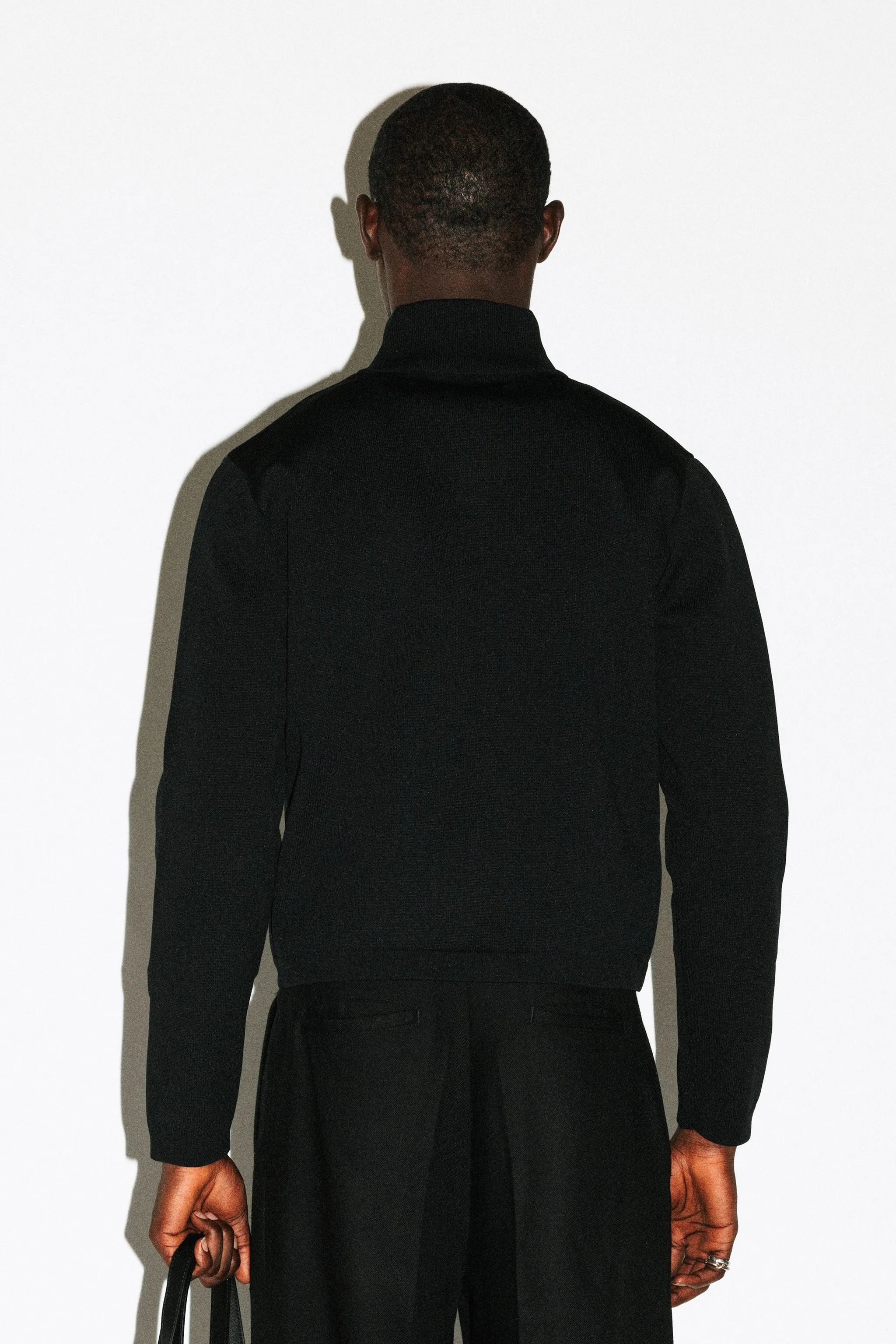 Silverado Slim Zip Cardigan  |  Black