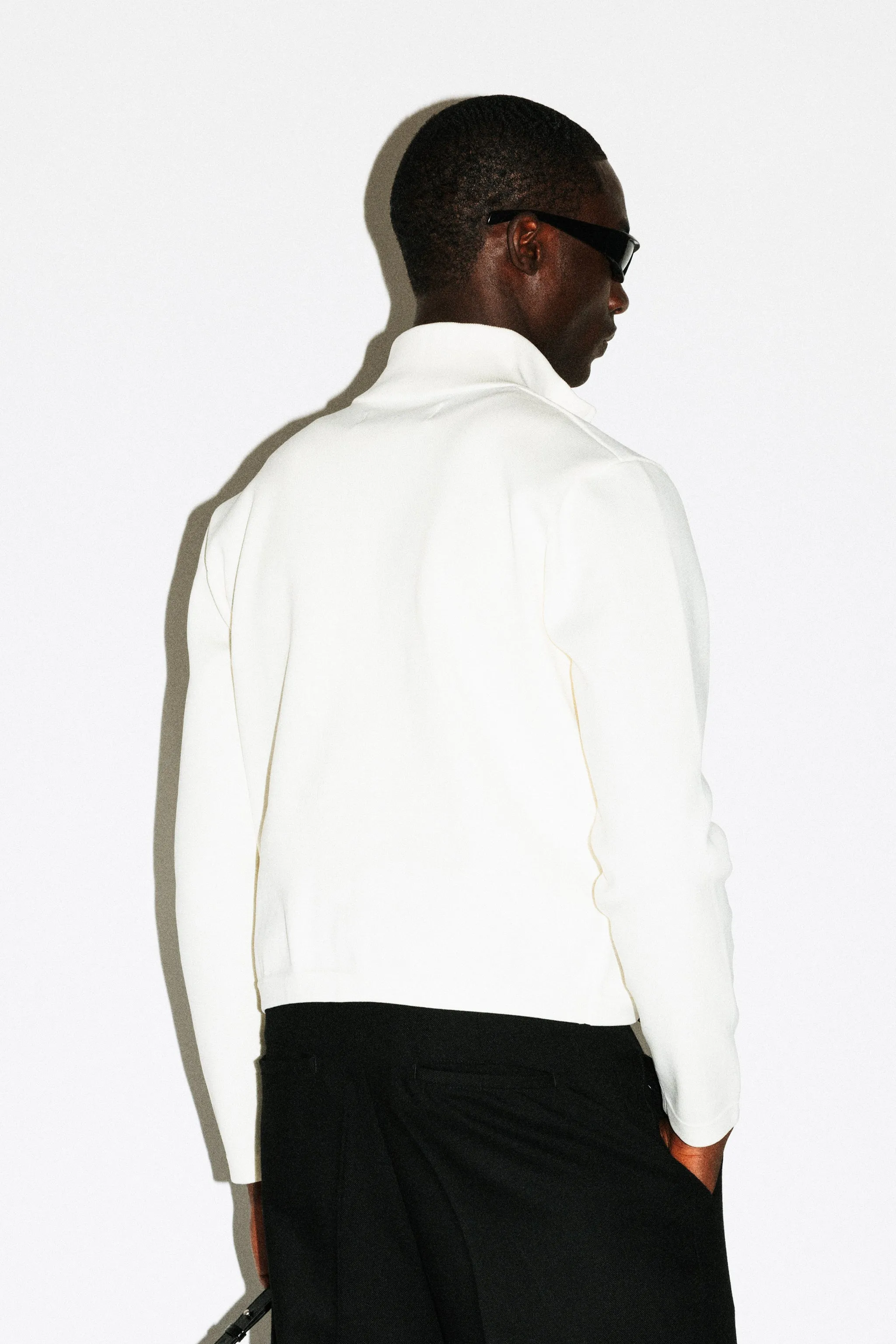 Silverado Slim Zip Cardigan  |  Bone