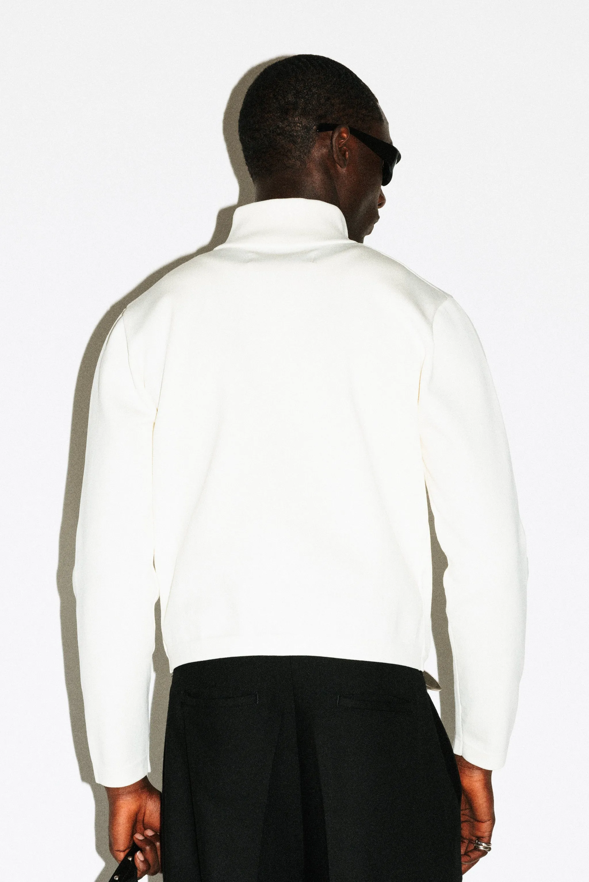 Silverado Slim Zip Cardigan  |  Bone