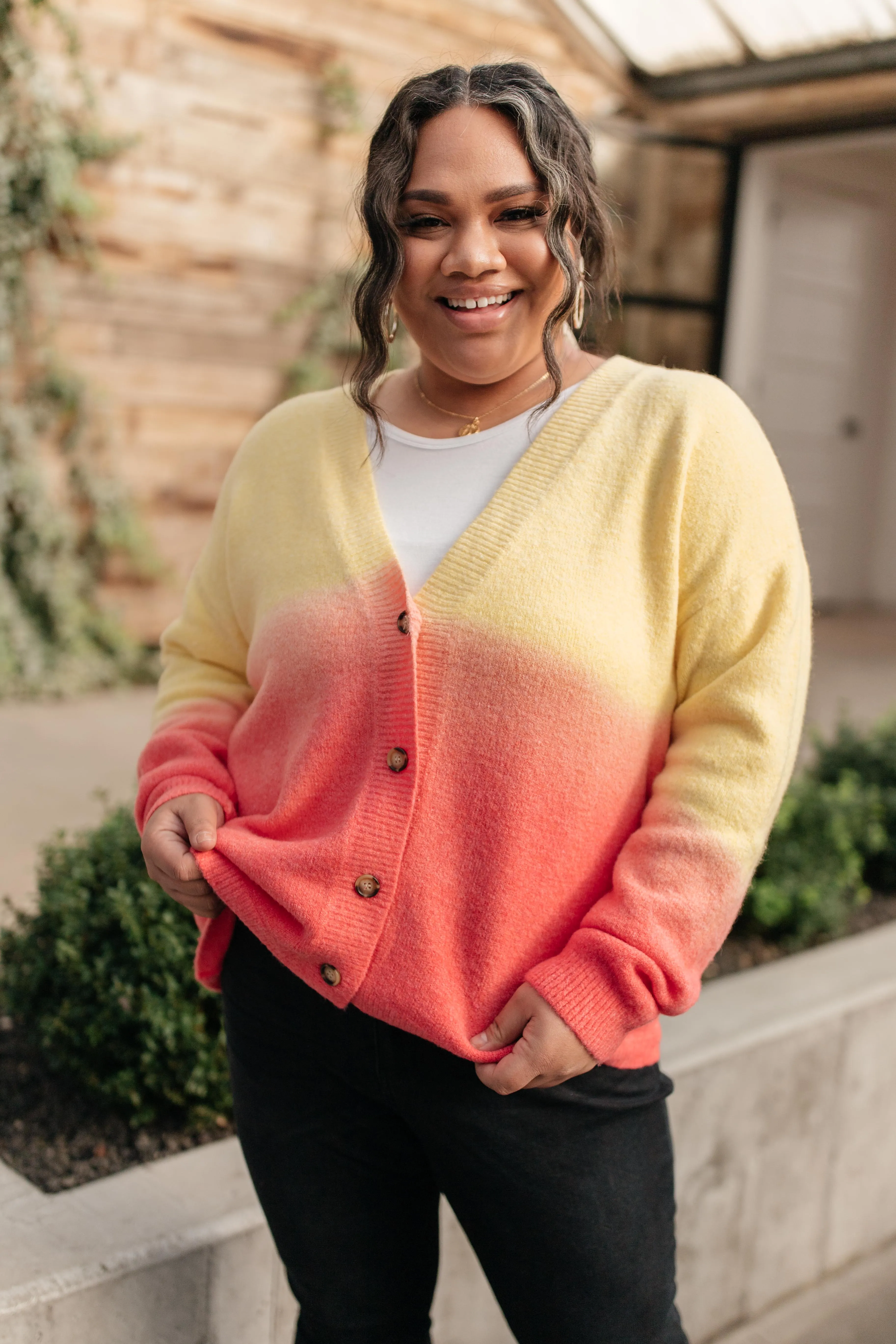 Slice Of Summertime Button-Up Sweater