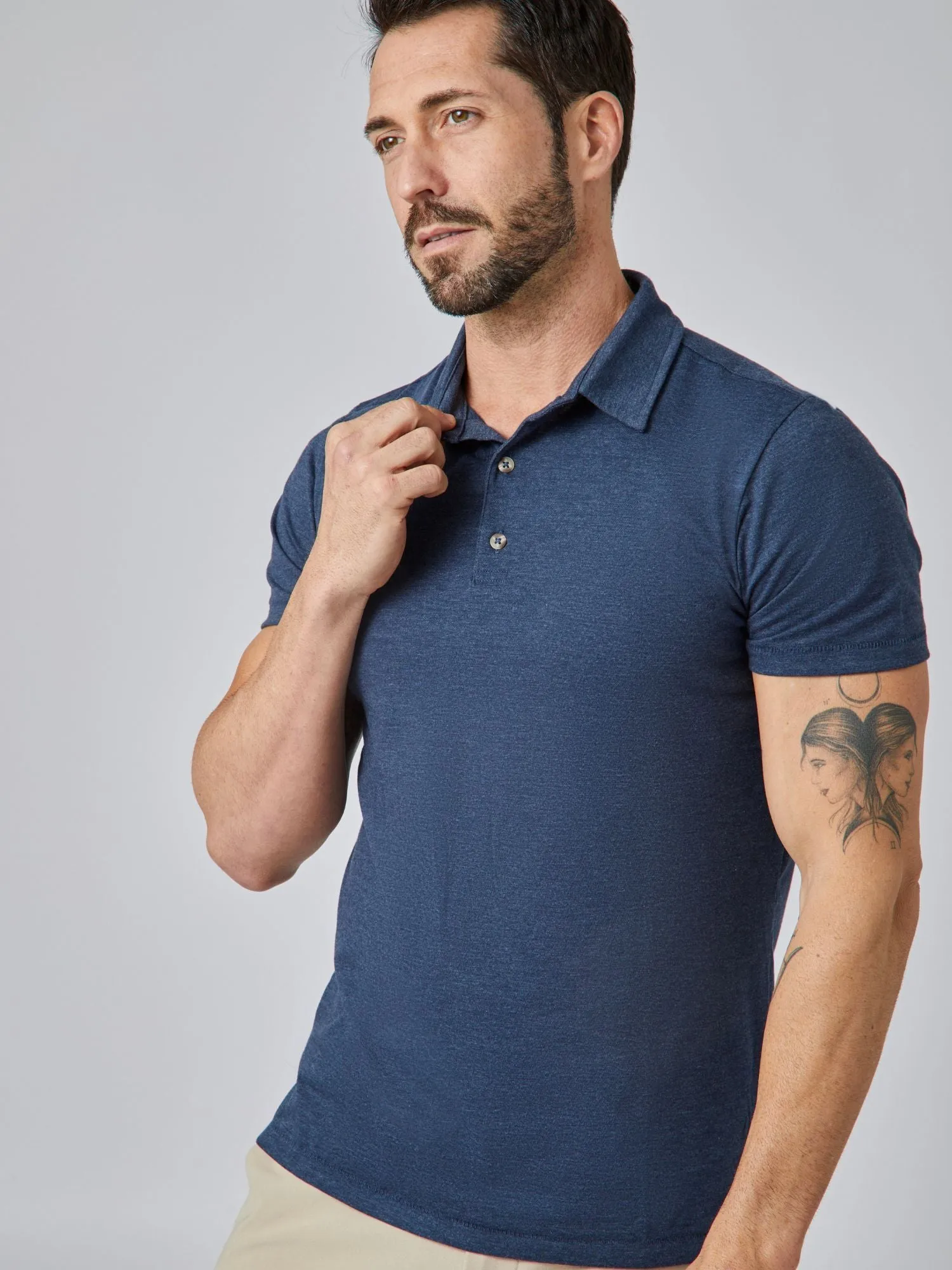 Steel Blue Torrey Polo FINAL SALE