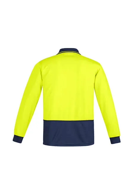 Syzmik Mens Hi Vis Comfort Back Long Sleeve Polo (ZH410)