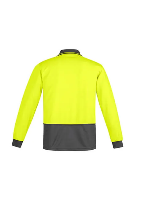 Syzmik Mens Hi Vis Comfort Back Long Sleeve Polo (ZH410)