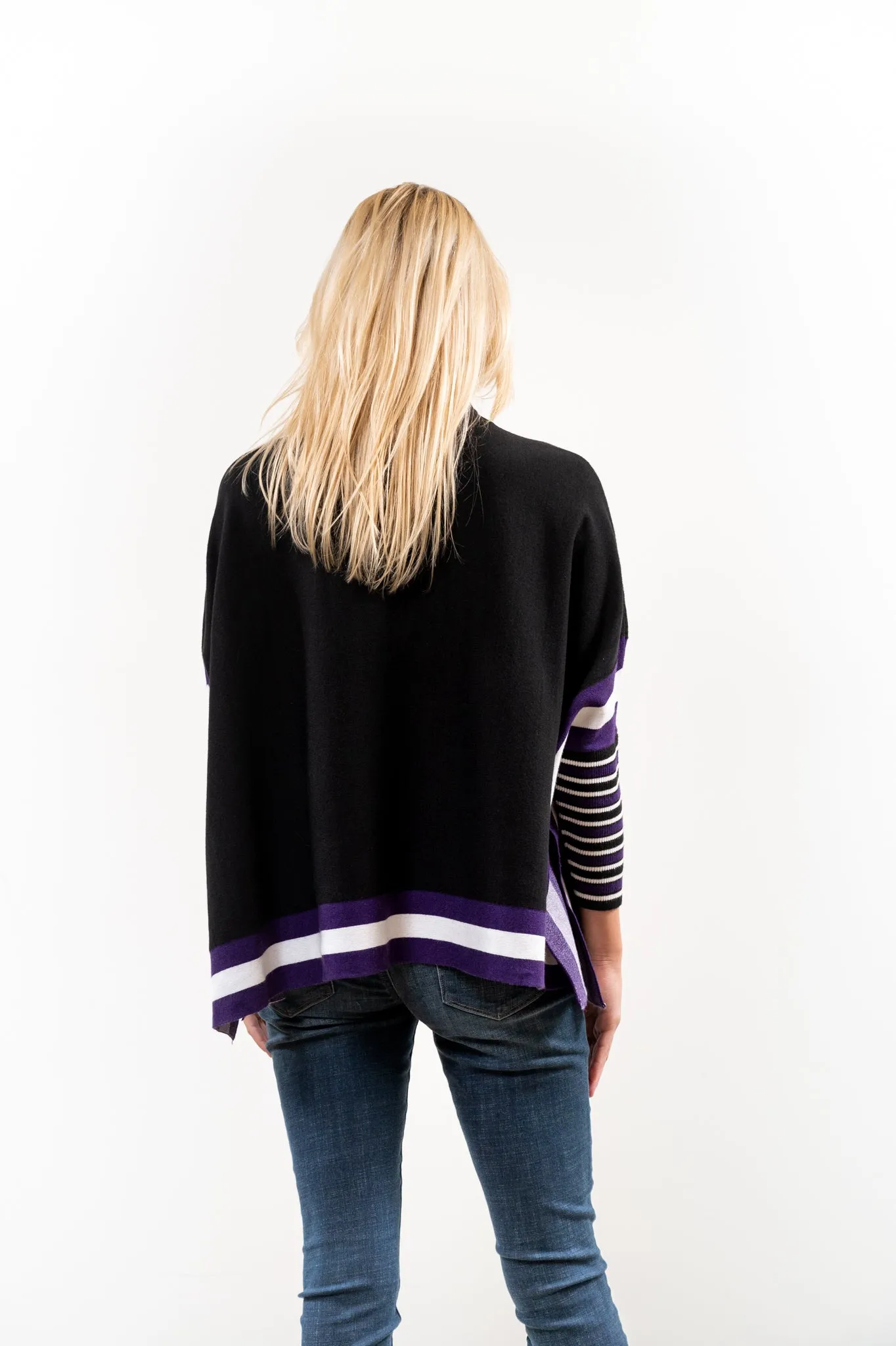 The Gillian Gameday and Beyond Striped Poncho