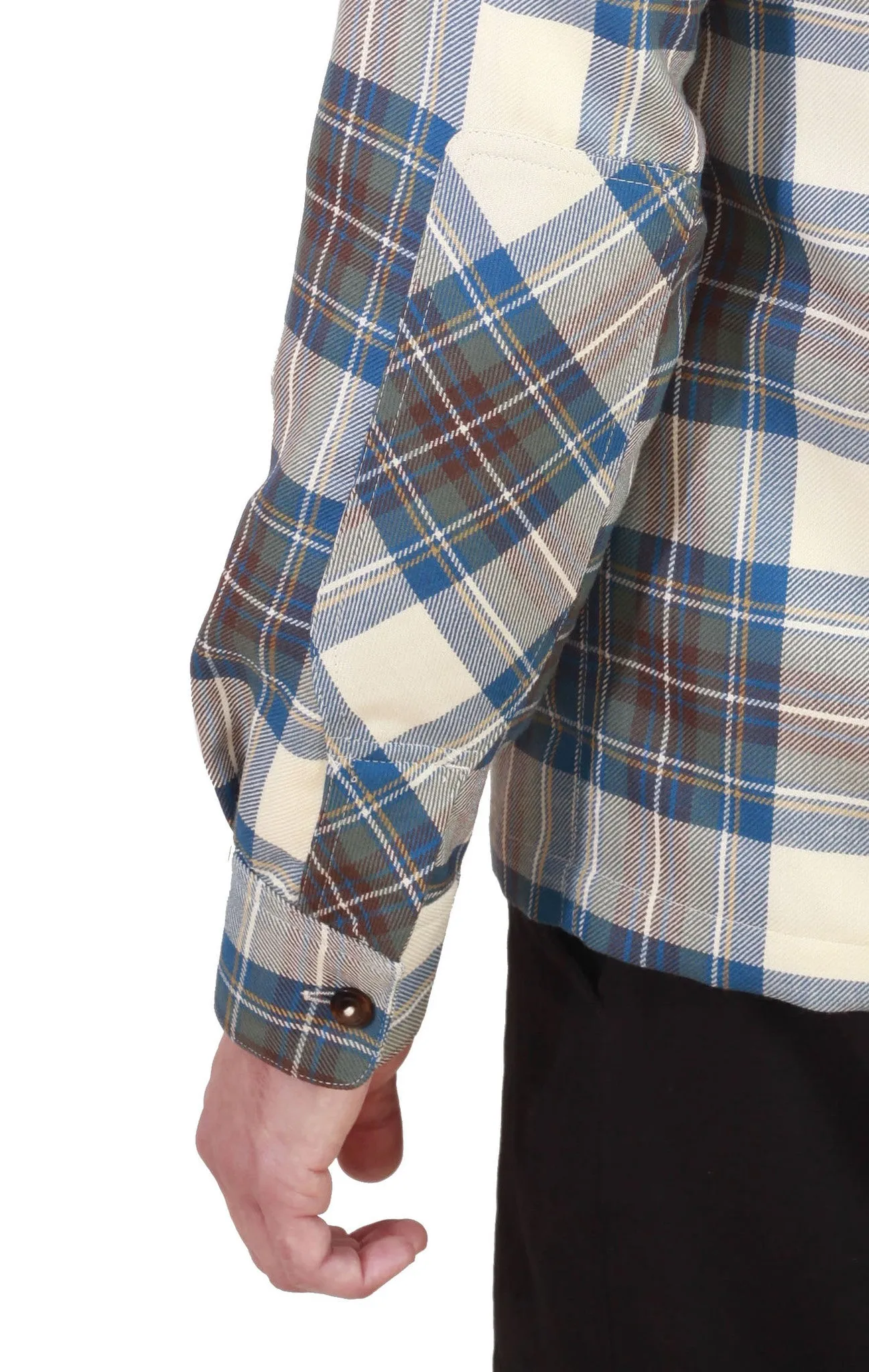 The lined over-shirt - Green check