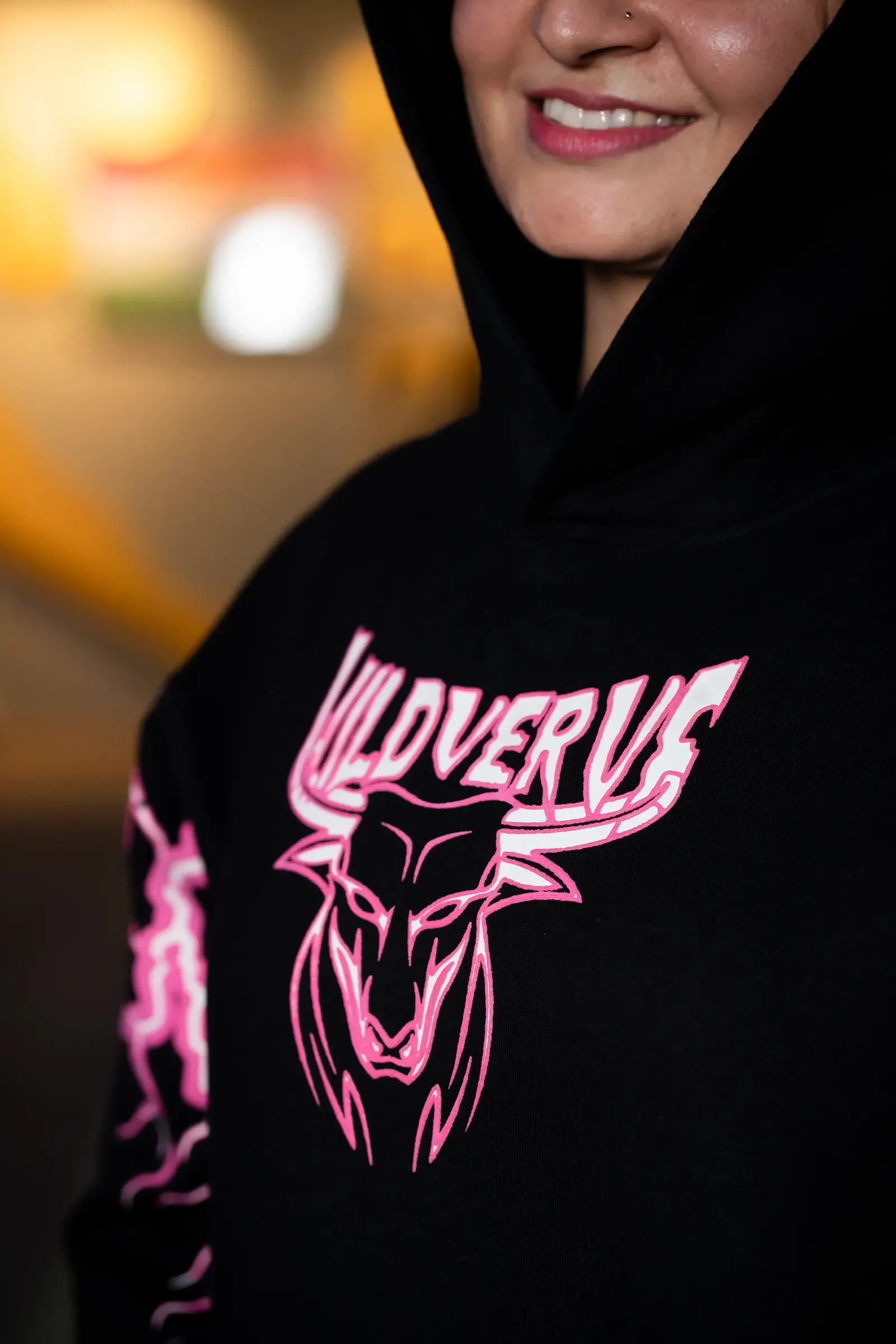 THUNDER STORM HOODIE (BLACK PINK)