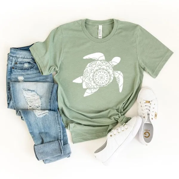 Turtle Mandala Short Sleeve Graphic Tee