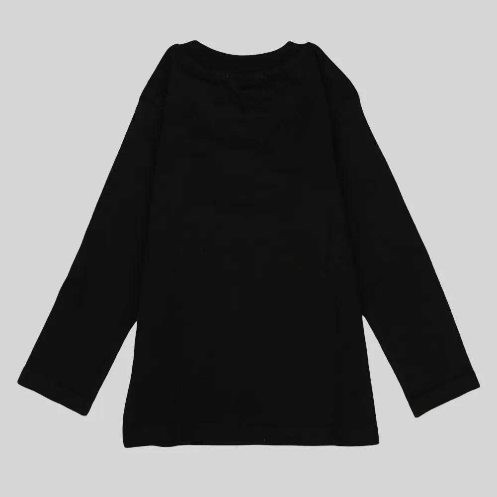 Unisex Black Long-Sleeved T-Shirt