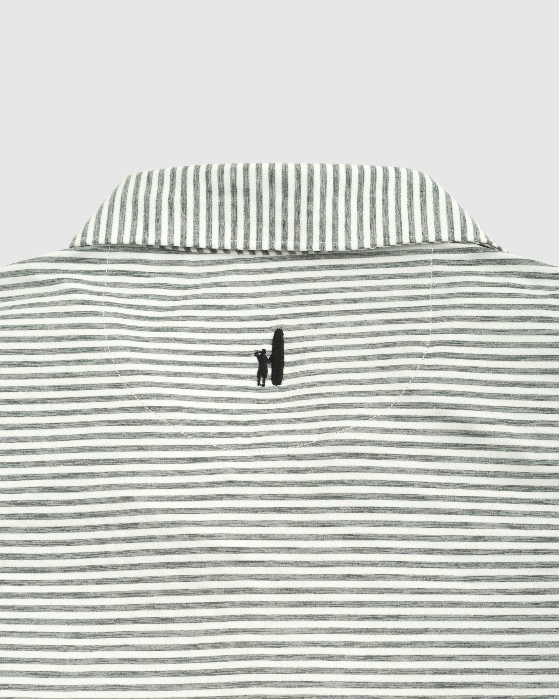 University of Kentucky Seymour Striped Polo in Heather Black by Johnnie-O