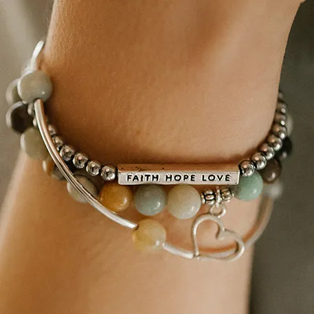 Vermont | Stone Beaded Charm Bracelet | Howlite - Calmness