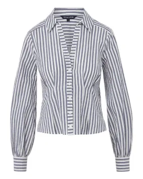 Veronica Beard Ertha Stripe Seersucker Top