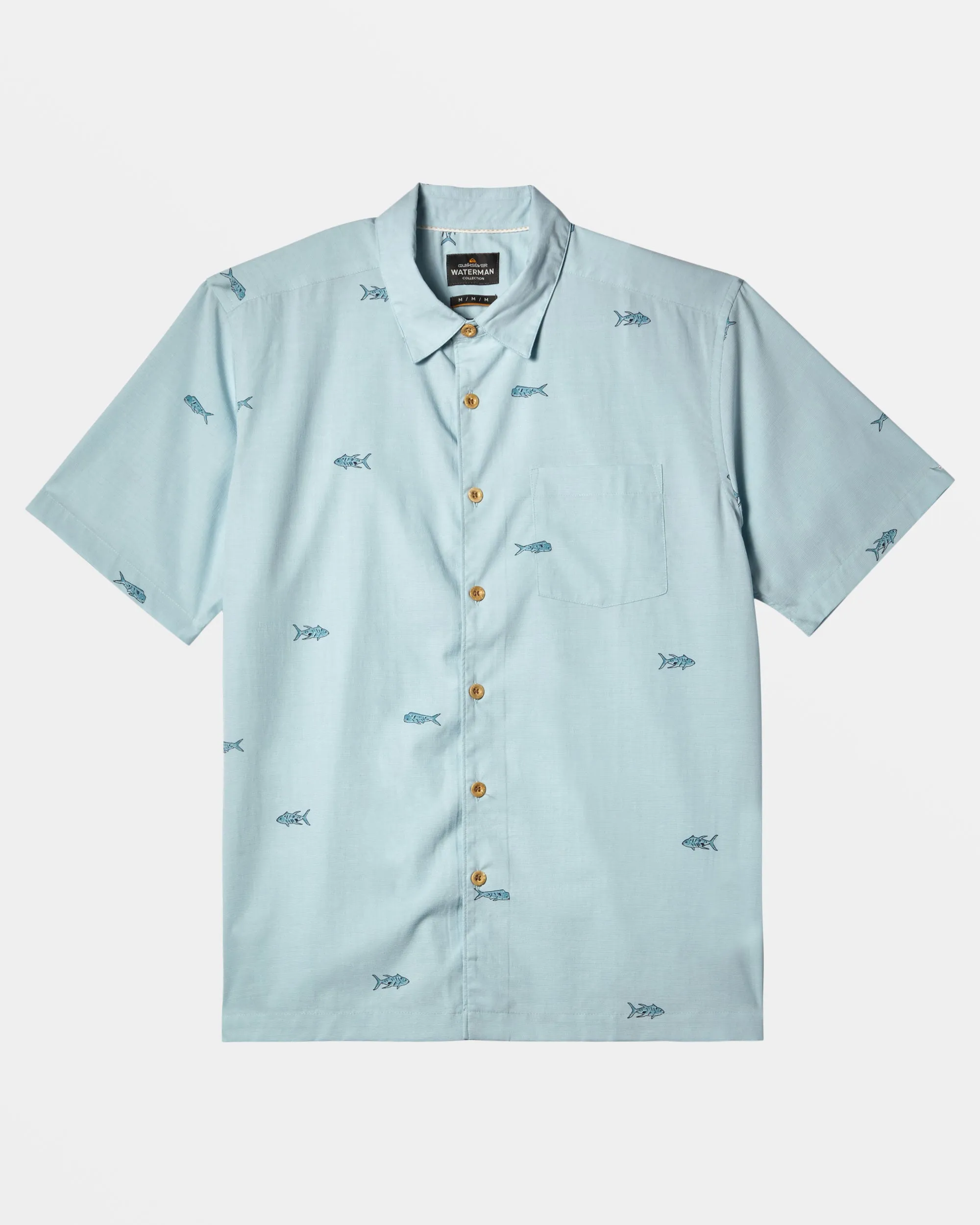 Waterman Full House Short Sleeve Shirt - Sterling Blue Blockhead