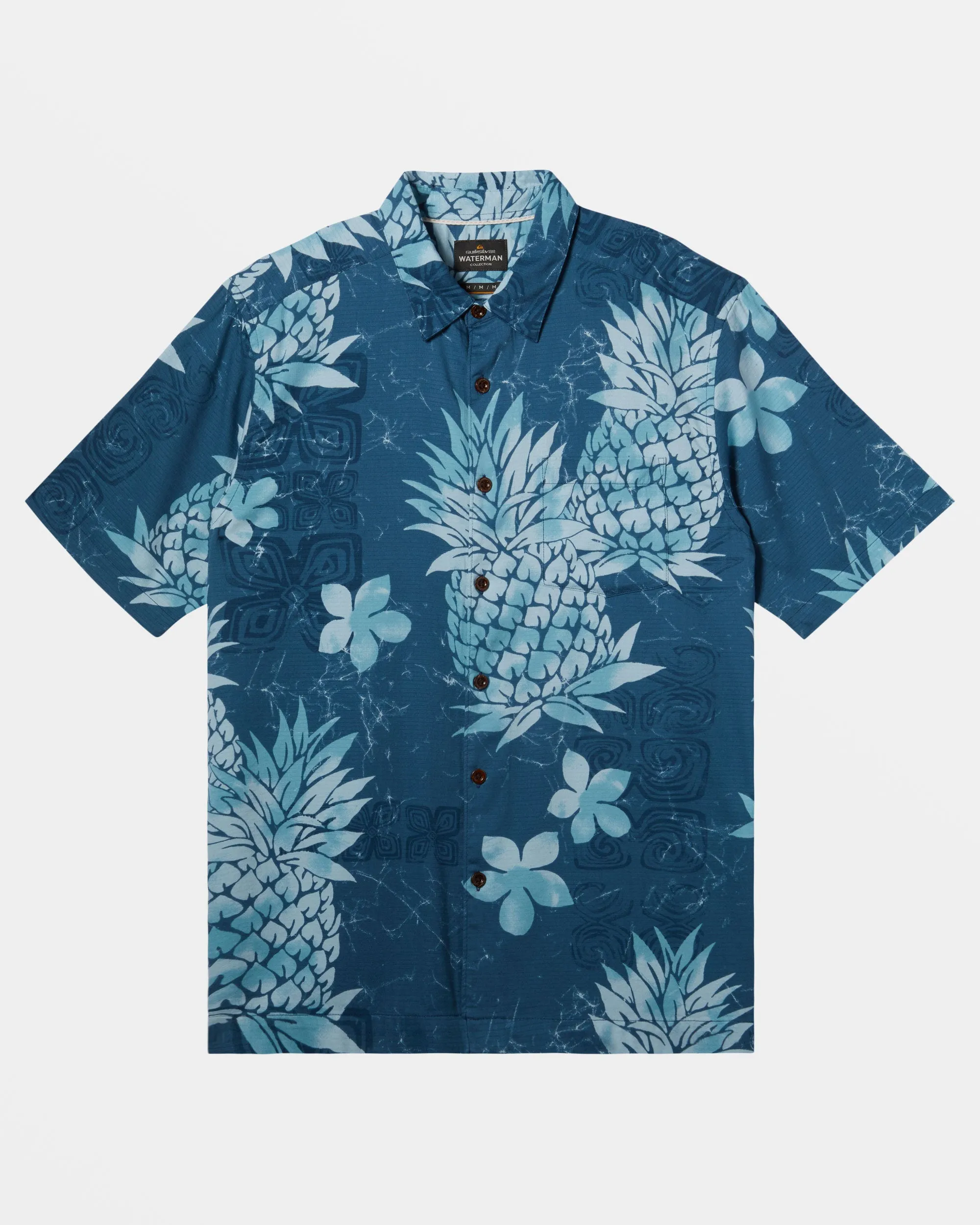 Waterman Pineapple Bay Short Sleeve Shirt - Indian Teal Pineapple Bay