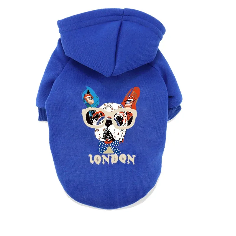 Winter Warm Dog Hoodies - Cozy Pet Clothes for Small to Medium Dogs and Cats