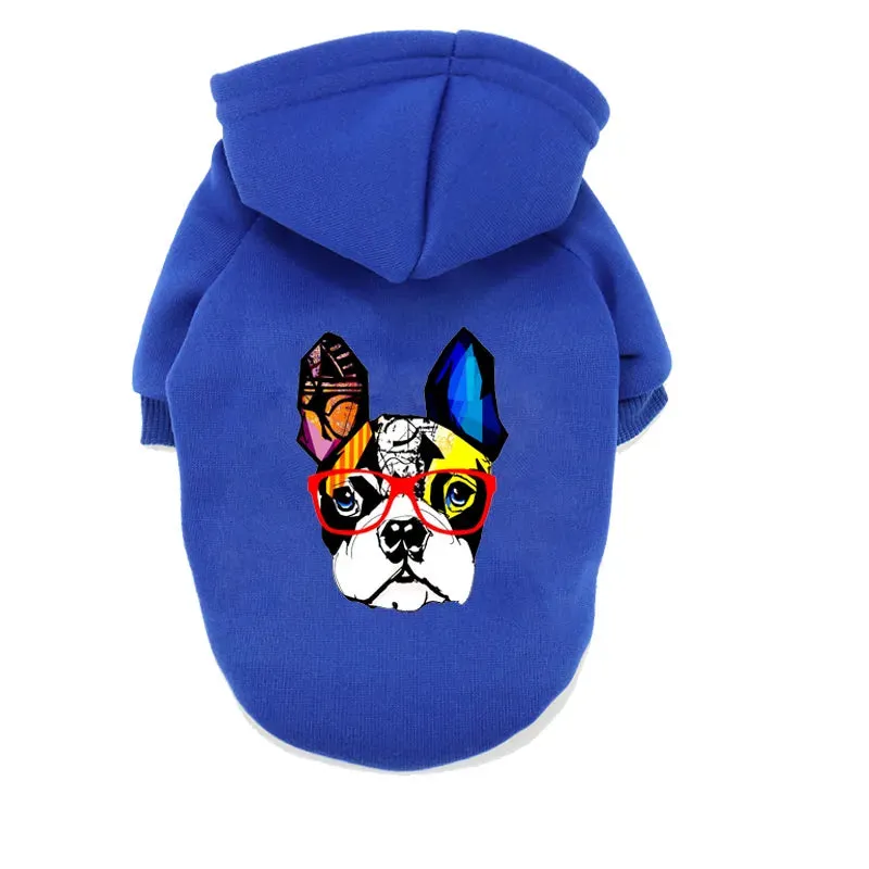 Winter Warm Dog Hoodies - Cozy Pet Clothes for Small to Medium Dogs and Cats