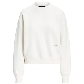 Womens Fleece Crewneck Paper White - SS24