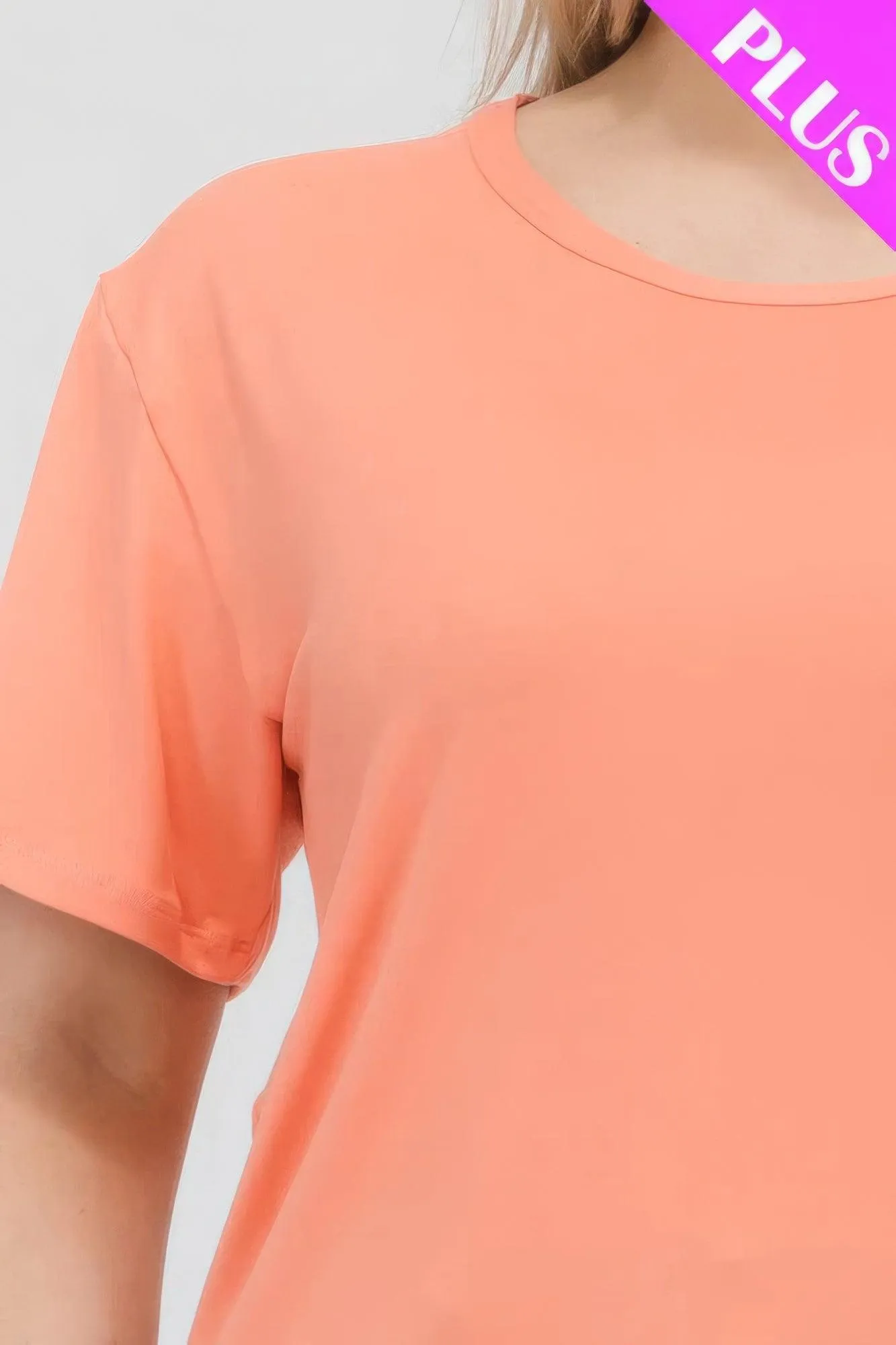 Women's Plus Size Basic Short Sleeve Shirts