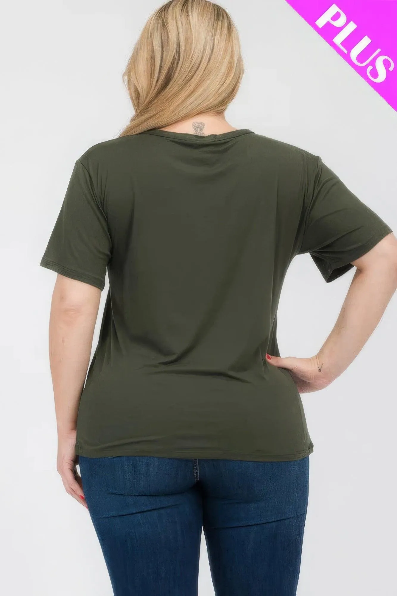 Women's Plus Size Basic Short Sleeve Shirts