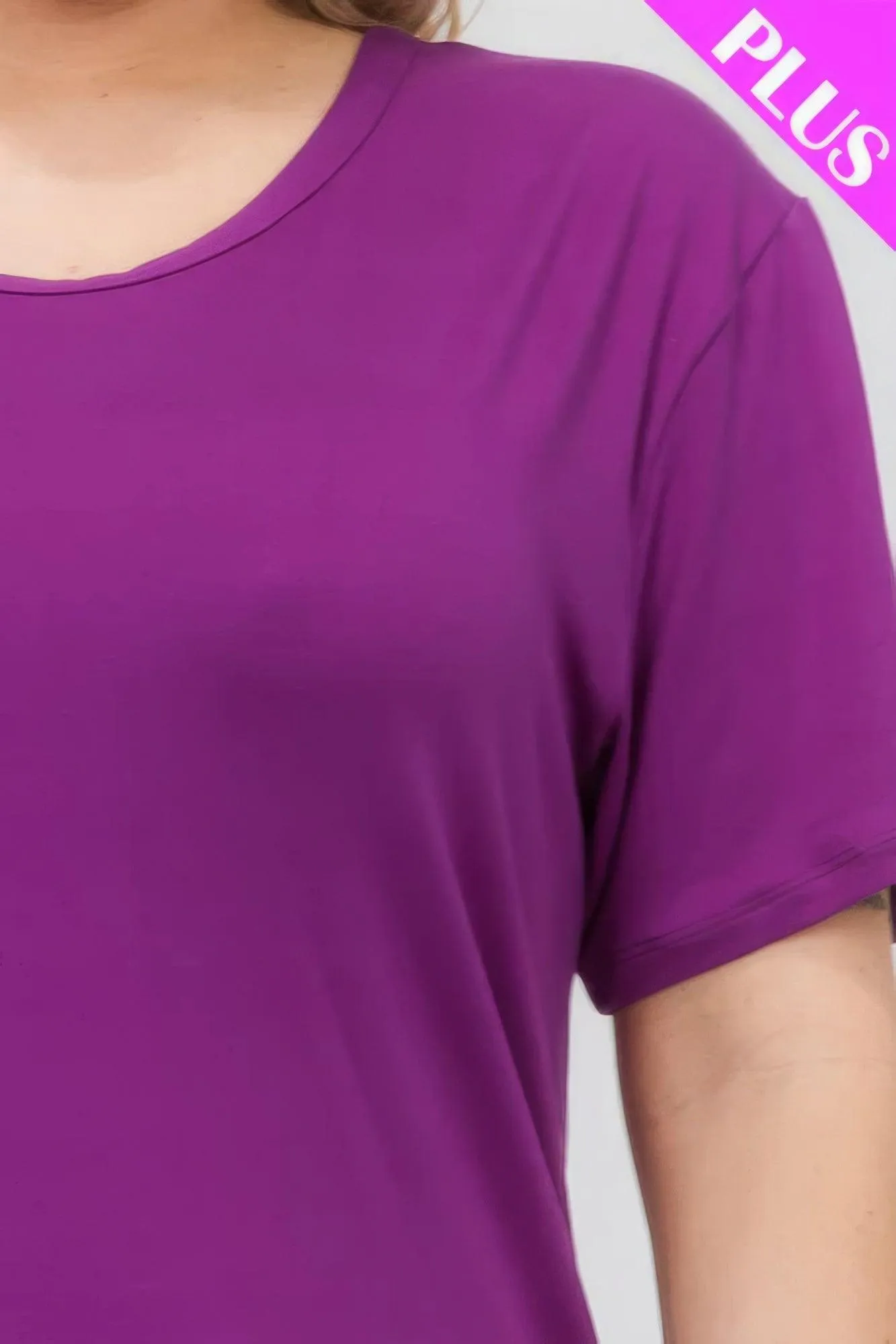 Women's Plus Size Basic Short Sleeve Shirts