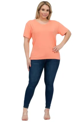 Women's Plus Size Basic Short Sleeve Shirts