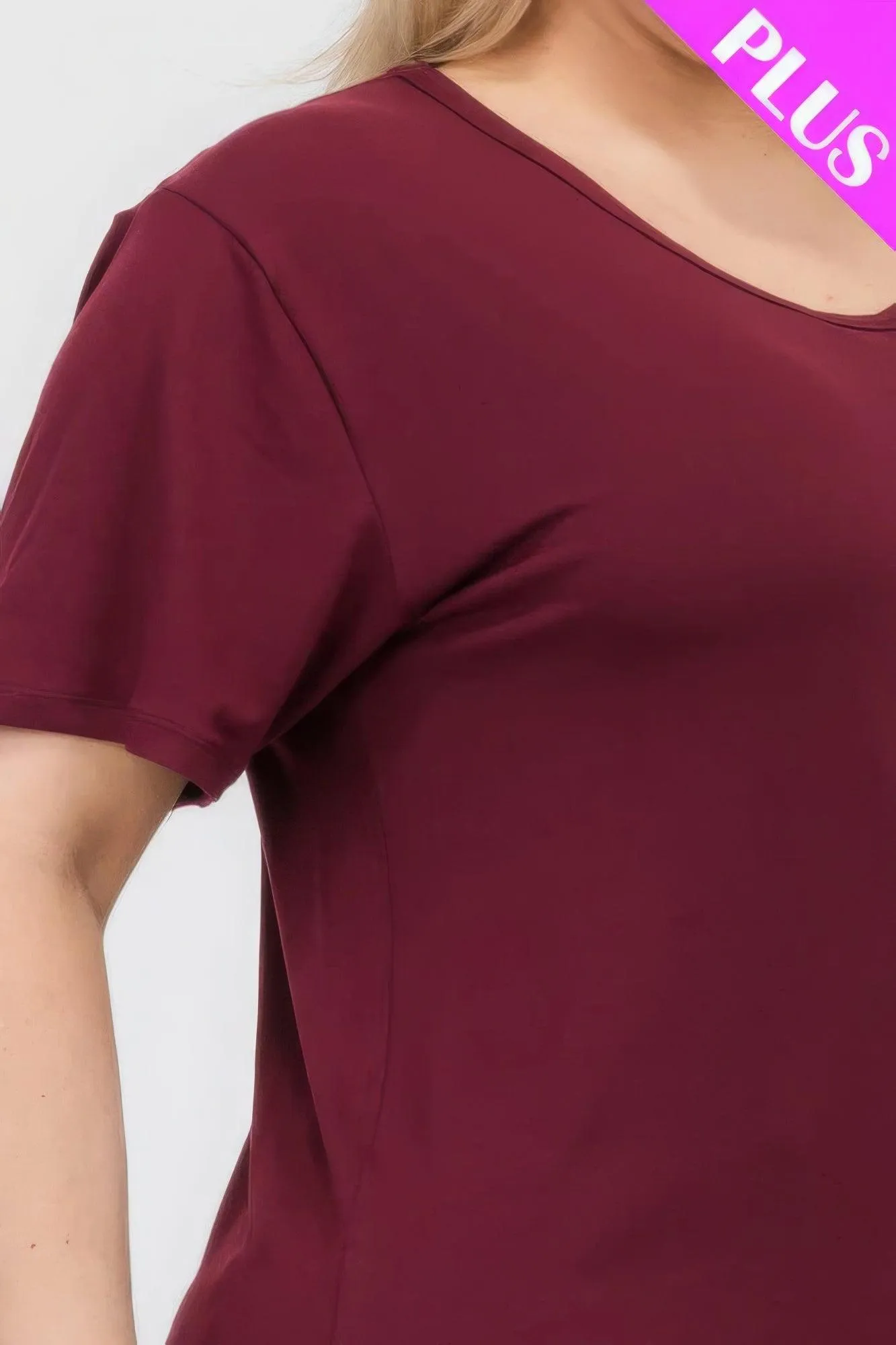 Women's Plus Size Basic Short Sleeve Shirts