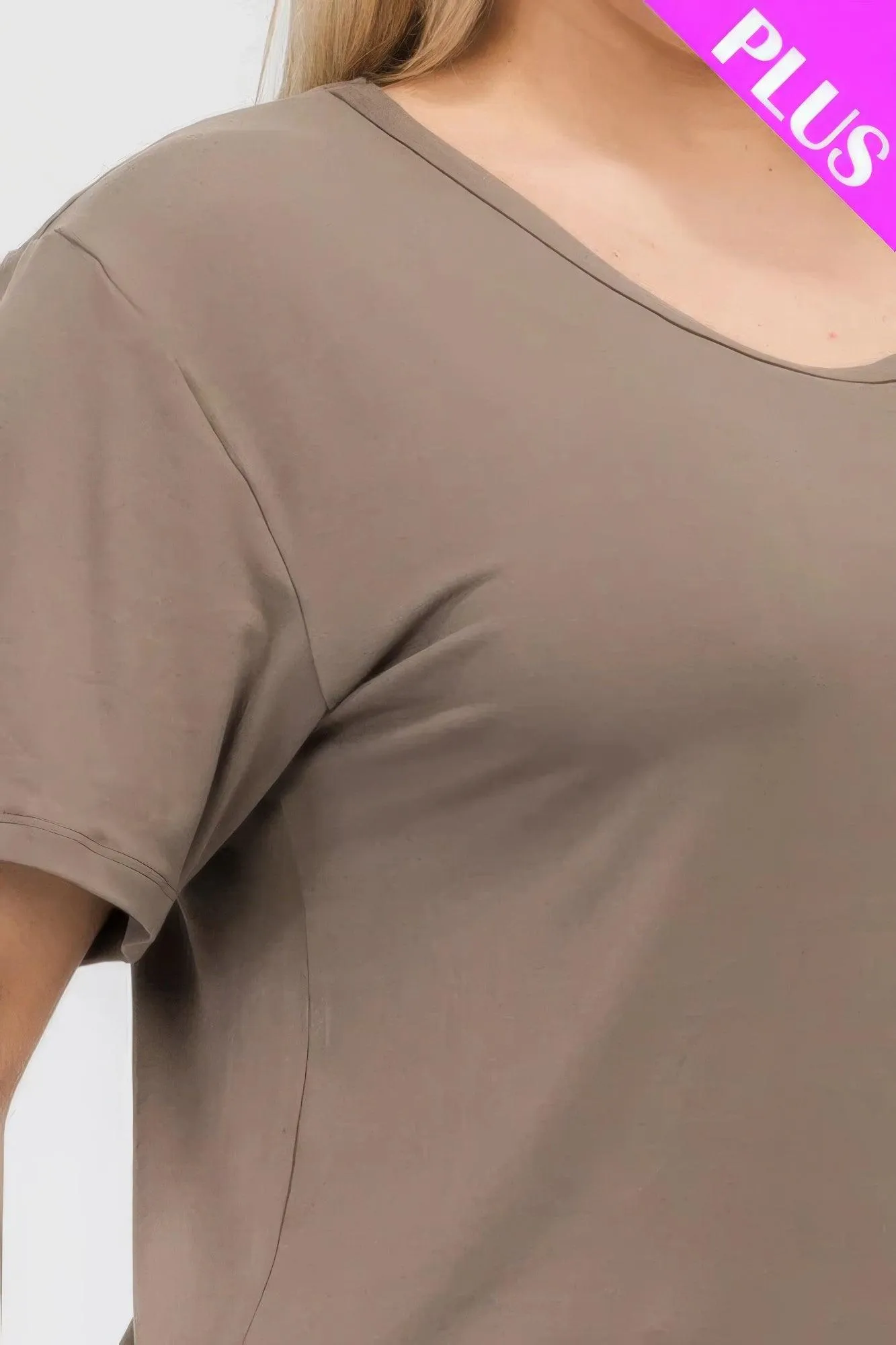 Women's Plus Size Basic Short Sleeve Shirts